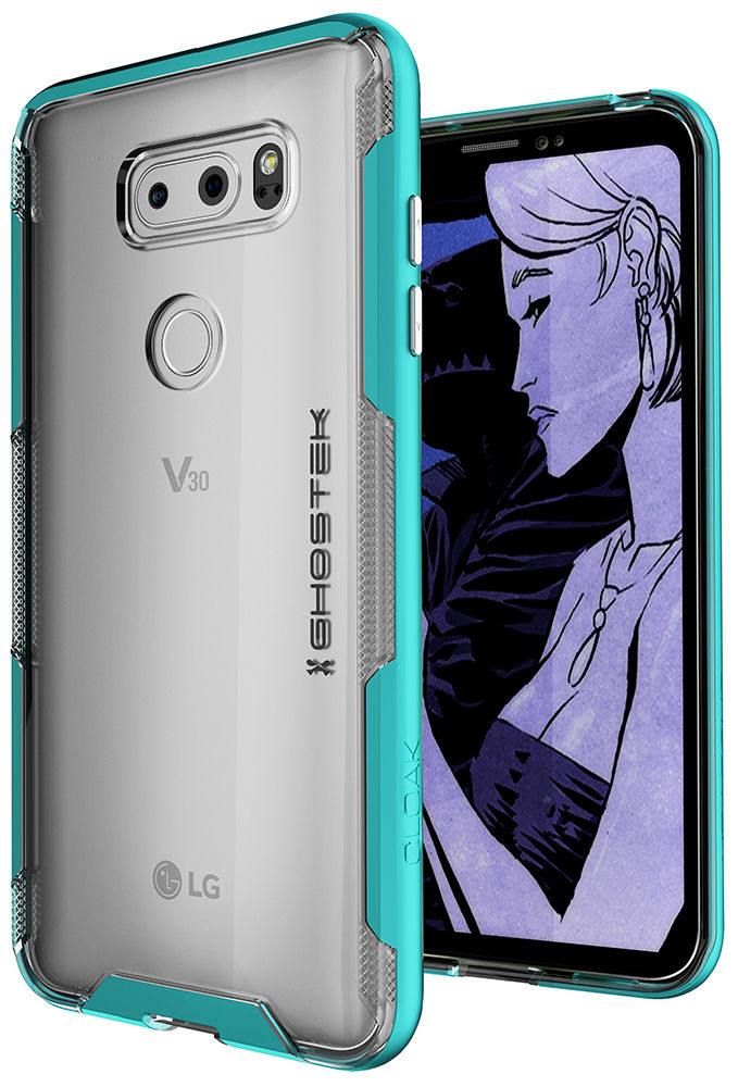LG V30 Case, Ghostek Cloak 3 LG V30 Clear Transparent Bumper Case V30  | TEAL