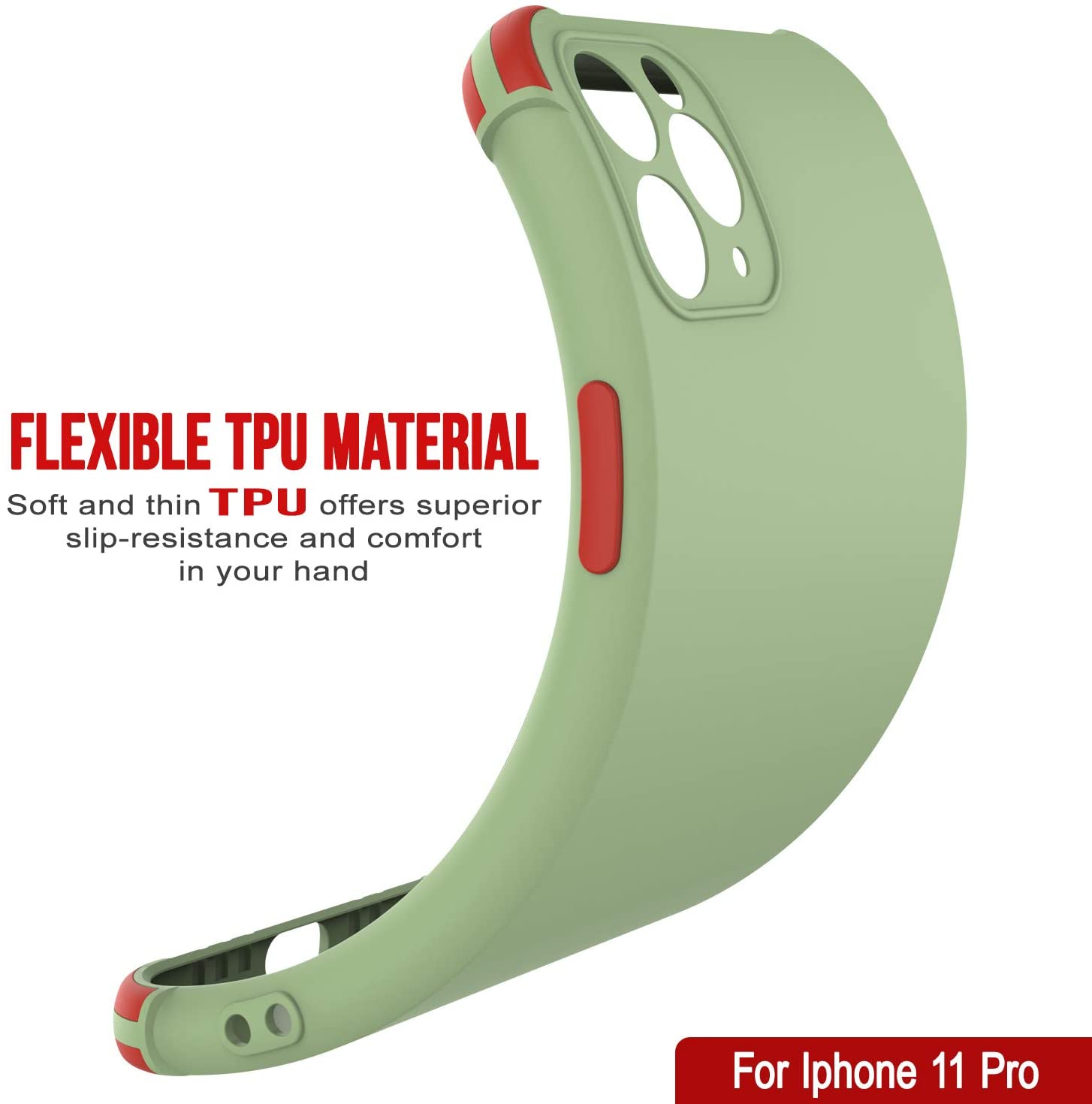 Punkcase Protective & Lightweight TPU Case [Sunshine Series] for iPhone 11 Pro [Light Green]