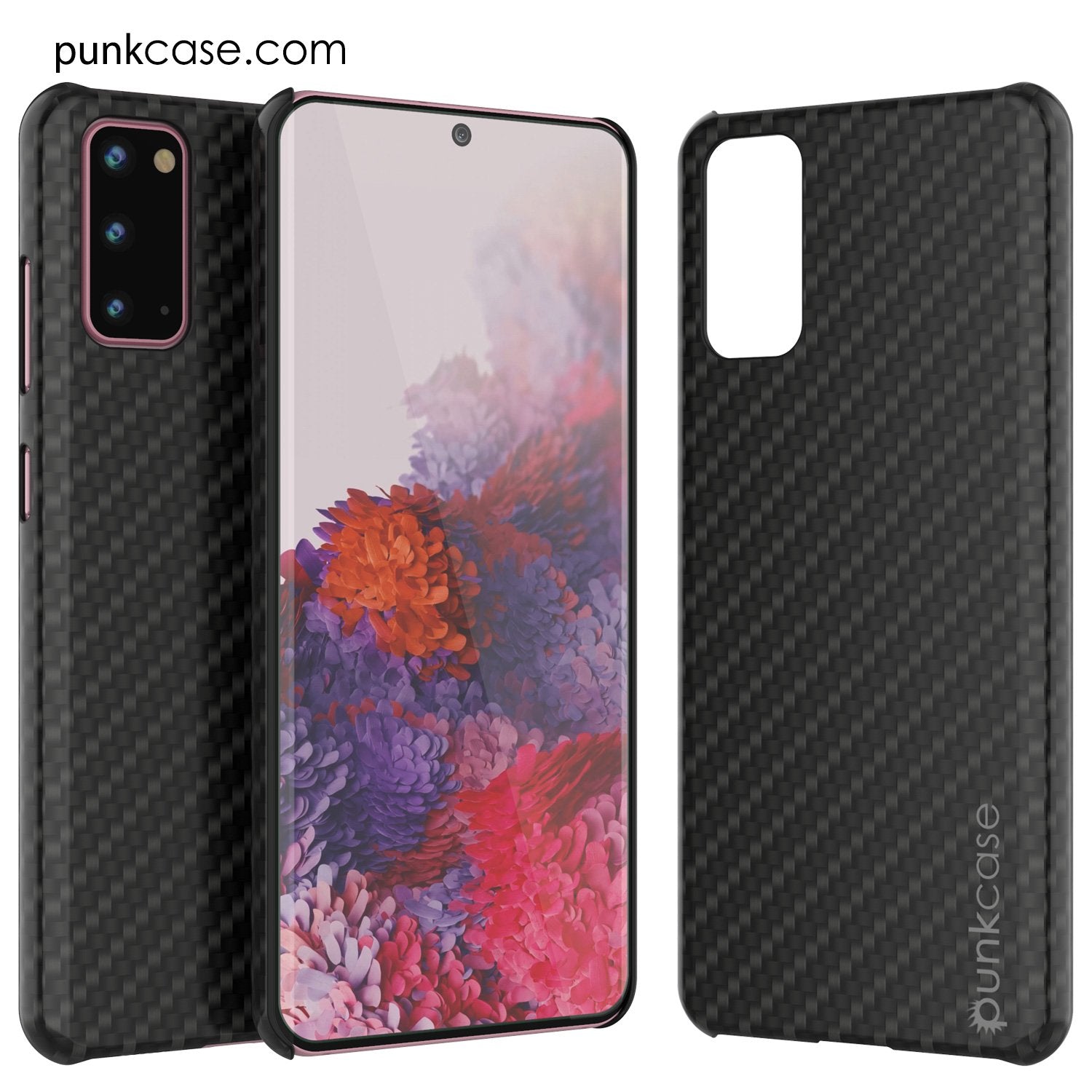 Galaxy S21 Case, Punkcase CarbonShield, Heavy Duty & Ultra Thin 2 Piece Dual Layer PU Leather Black Cover (Carbon Fiber Style)