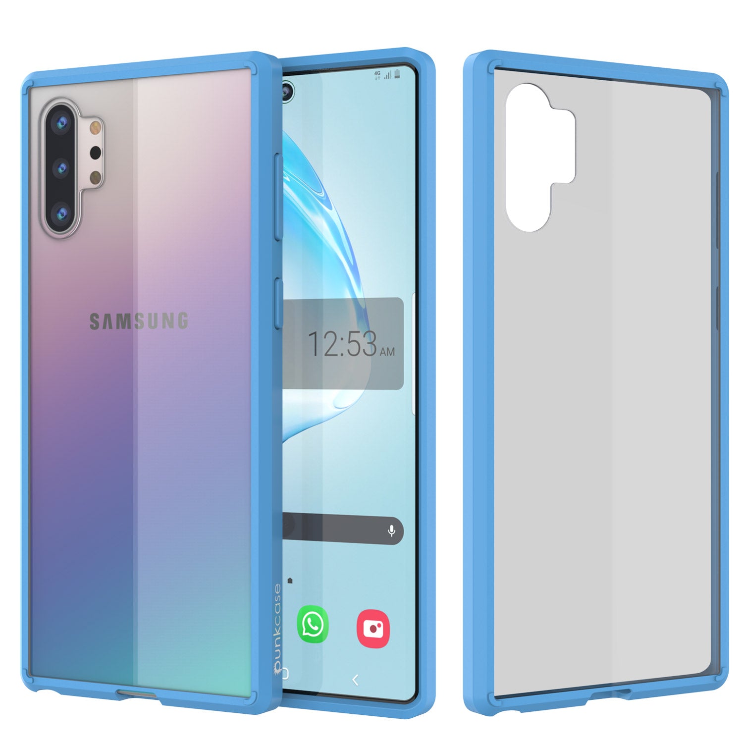 Galaxy Note 10+ Plus Punkcase Lucid-2.0 Series Slim Fit Armor Light Blue Case Cover