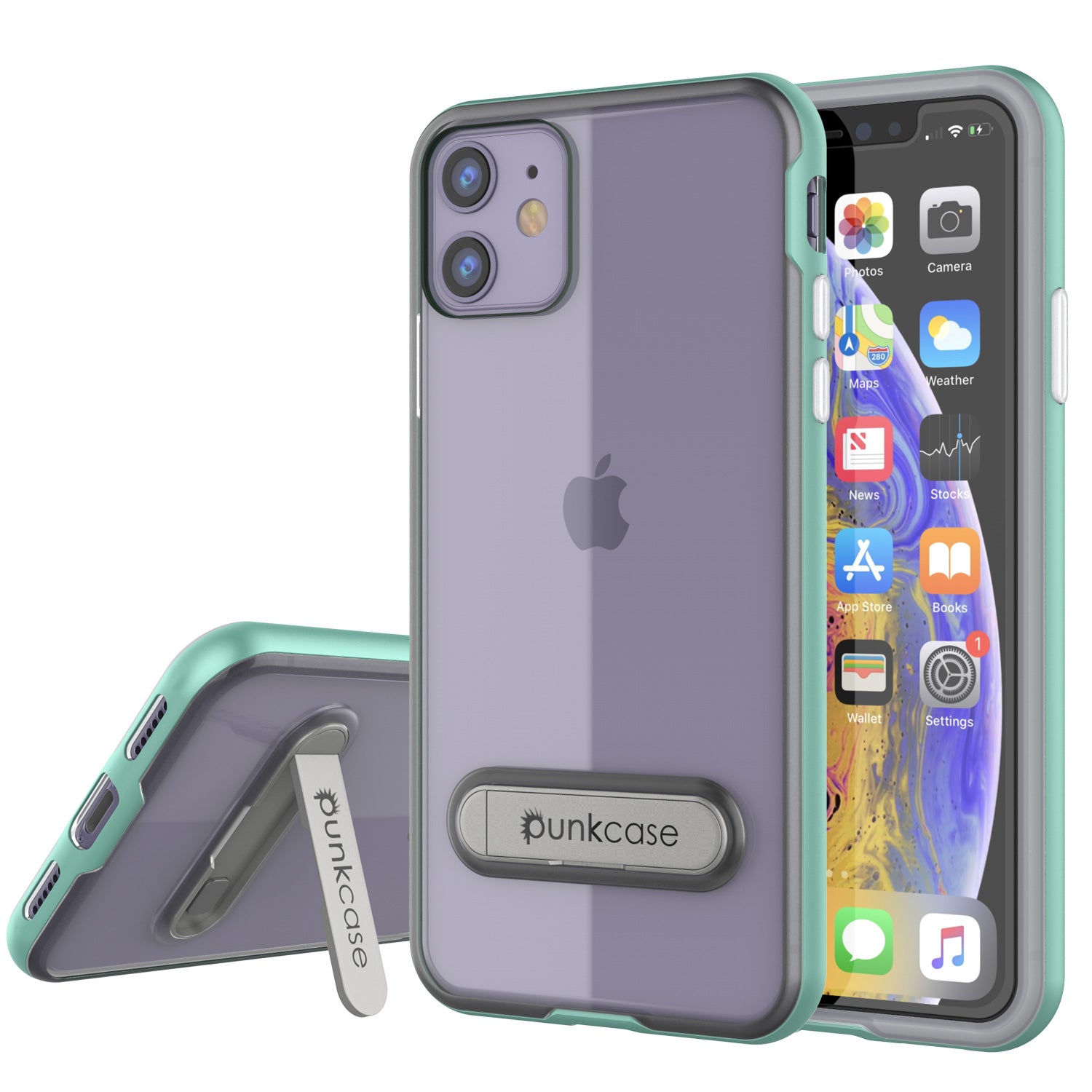 iPhone 11 Case, PUNKcase [LUCID 3.0 Series] [Slim Fit] Armor Cover w/ Integrated Screen Protector [Teal]