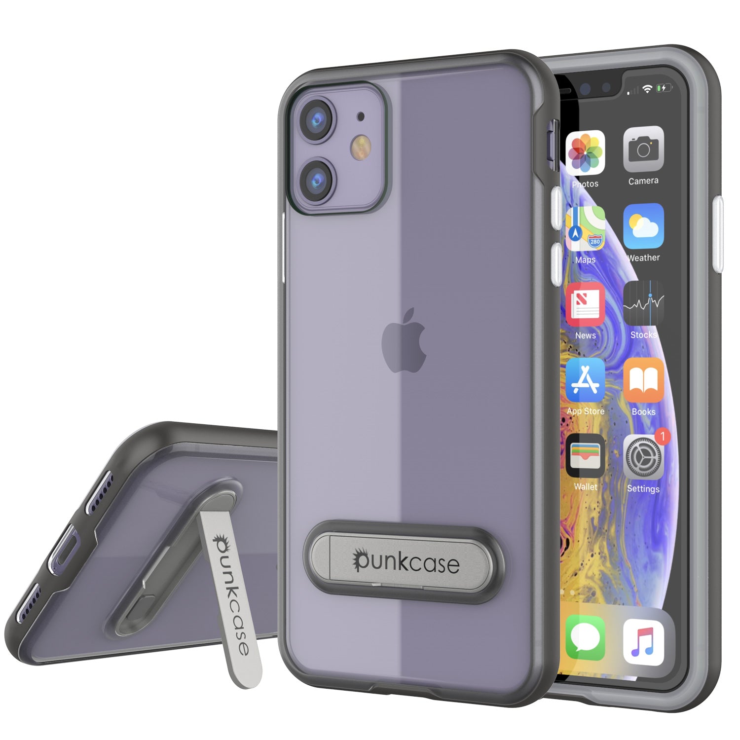 iPhone 11 Case, PUNKcase [LUCID 3.0 Series] [Slim Fit] Armor Cover w/ Integrated Screen Protector [Grey]