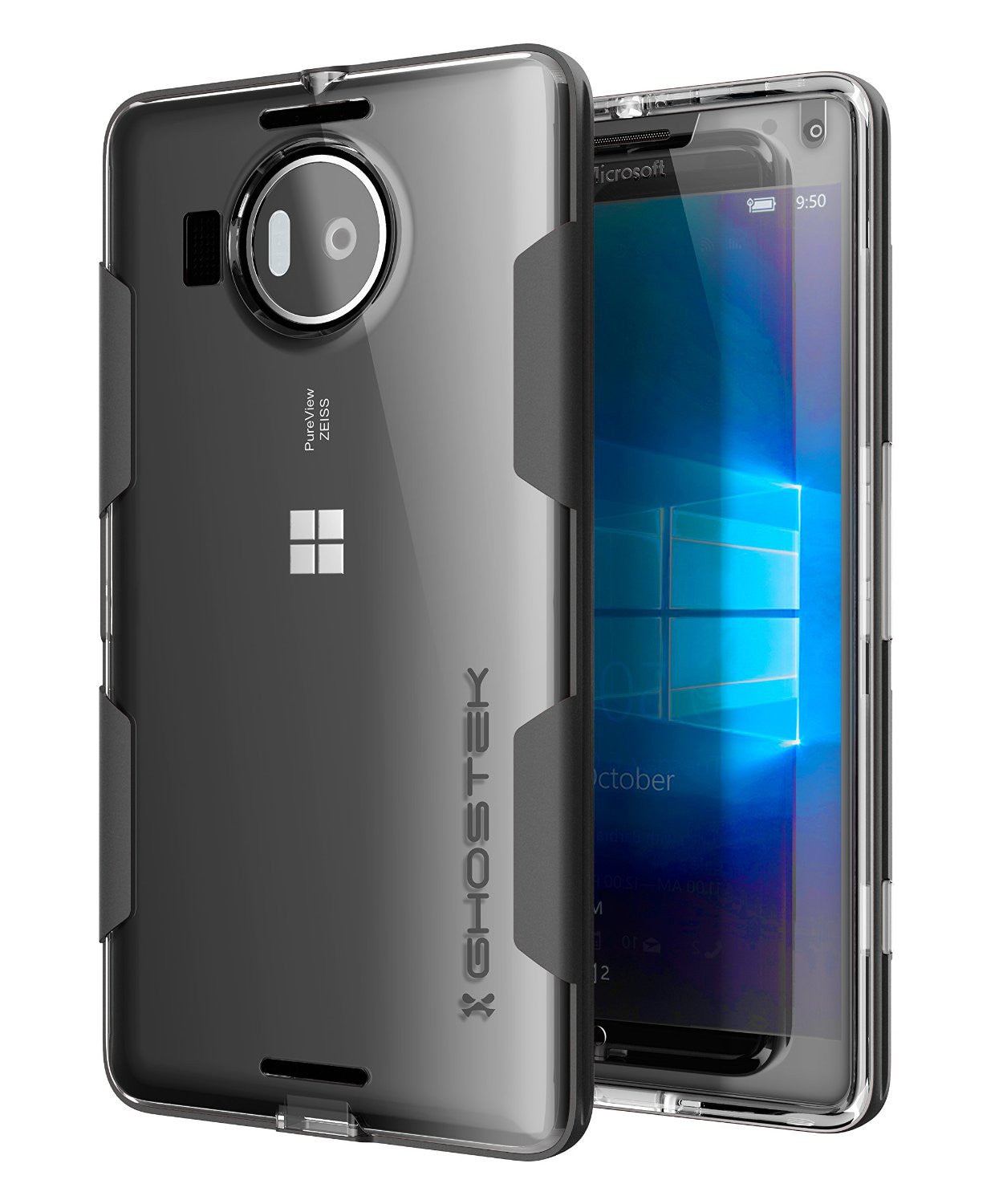 Microsoft Lumia 950 Case, Ghostek® Cloak Black Slim Hybrid Impact Armor | Lifetime Warranty Exchange