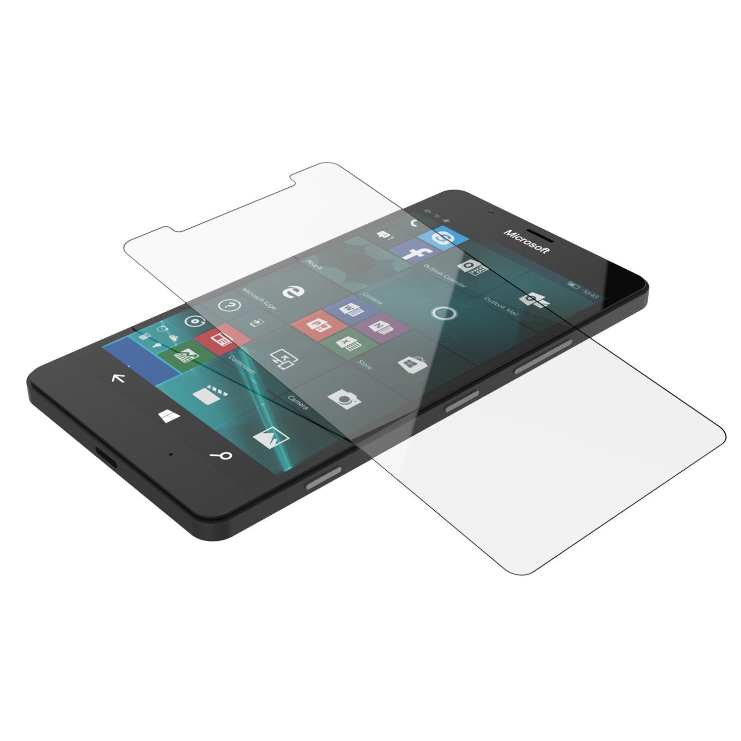 Microsoft Lumia 950 Screen Protector, Punkcase SHIELD Tempered Glass Protector 0.33mm Thick 9H
