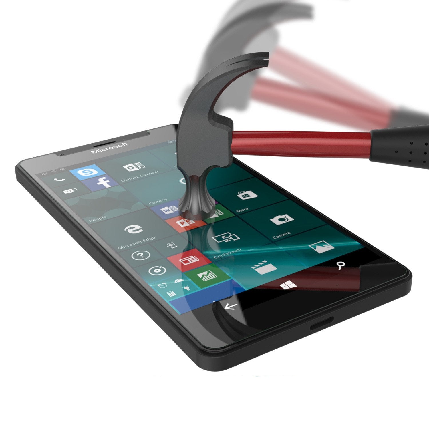 Microsoft Lumia 950 Screen Protector, Punkcase SHIELD Tempered Glass Protector 0.33mm Thick 9H