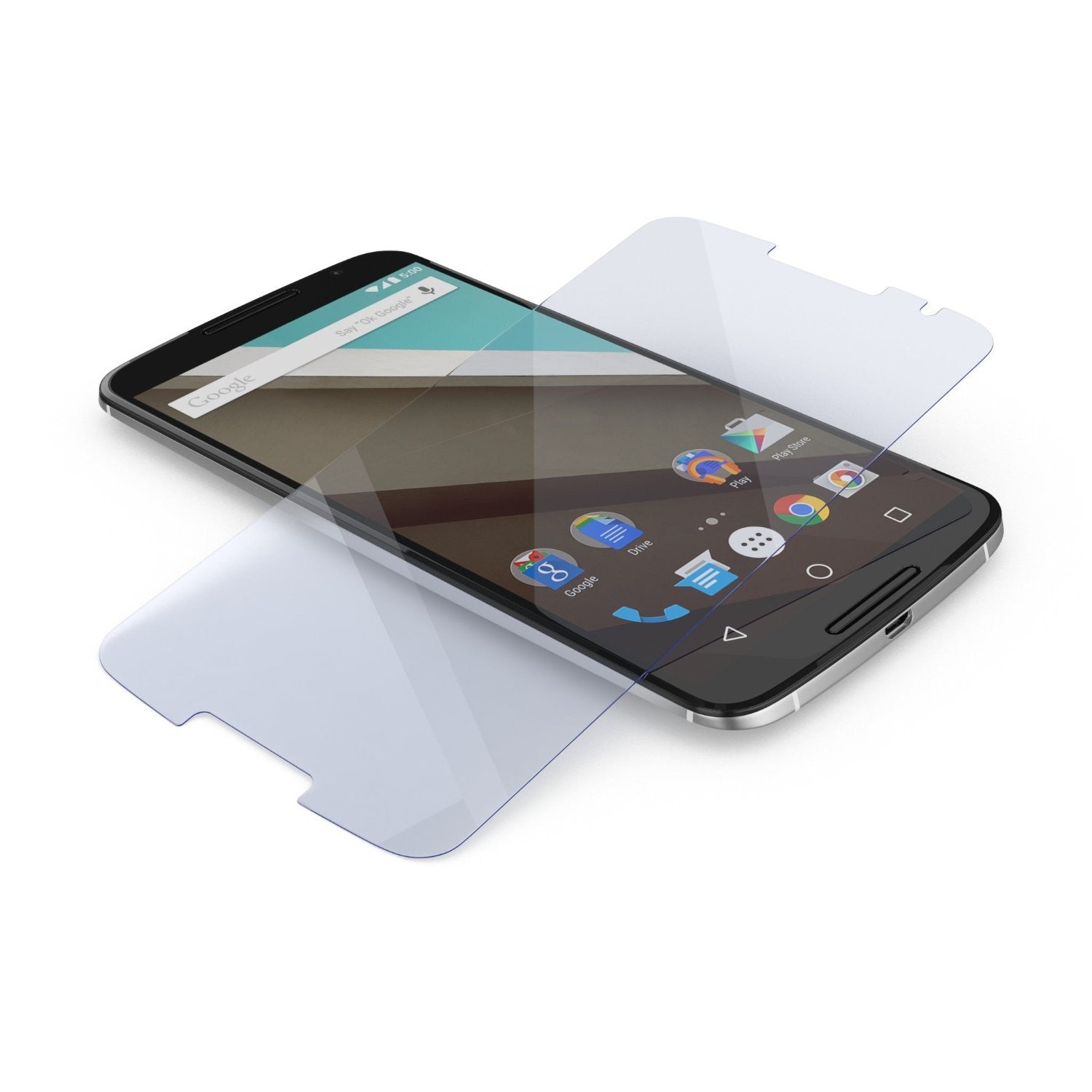 NEXUS 6 Screen Protector, Ghostek Glass Armor Tempered Glass Screen Protector 0.33mm Thick 9H Glass