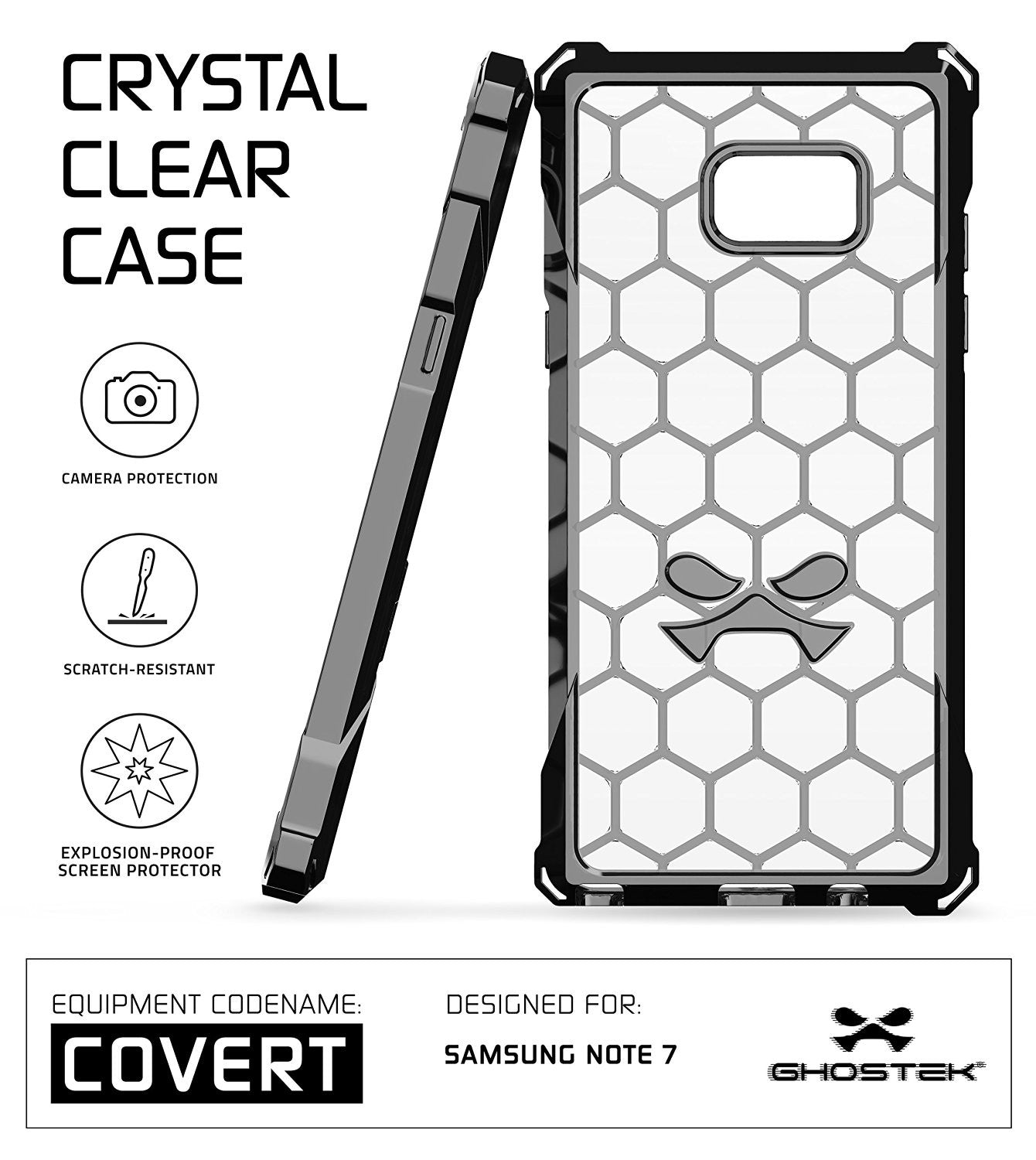 Note 7 Case, Ghostek® Covert Series  w/ Explosion-Proof Screen Protector | Ultra Fit