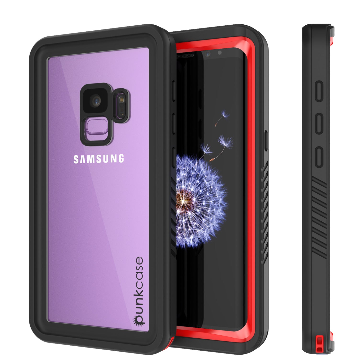 Galaxy S9 PLUS Waterproof Case, Punkcase [Extreme Series] [Slim Fit] Armor Cover [Red]
