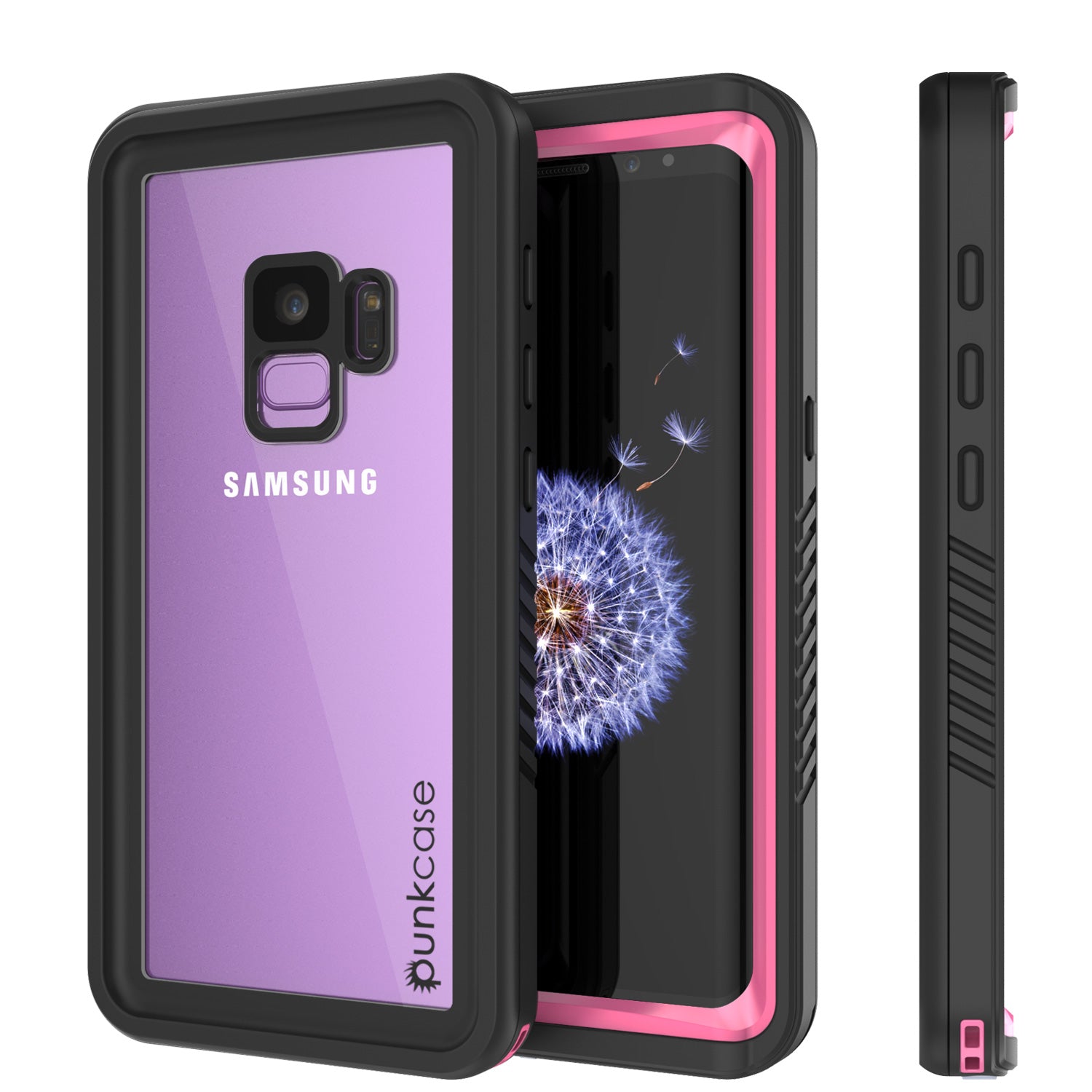 Galaxy S9 Waterproof Case, Punkcase [Extreme Series] Armor Cover [Pink]