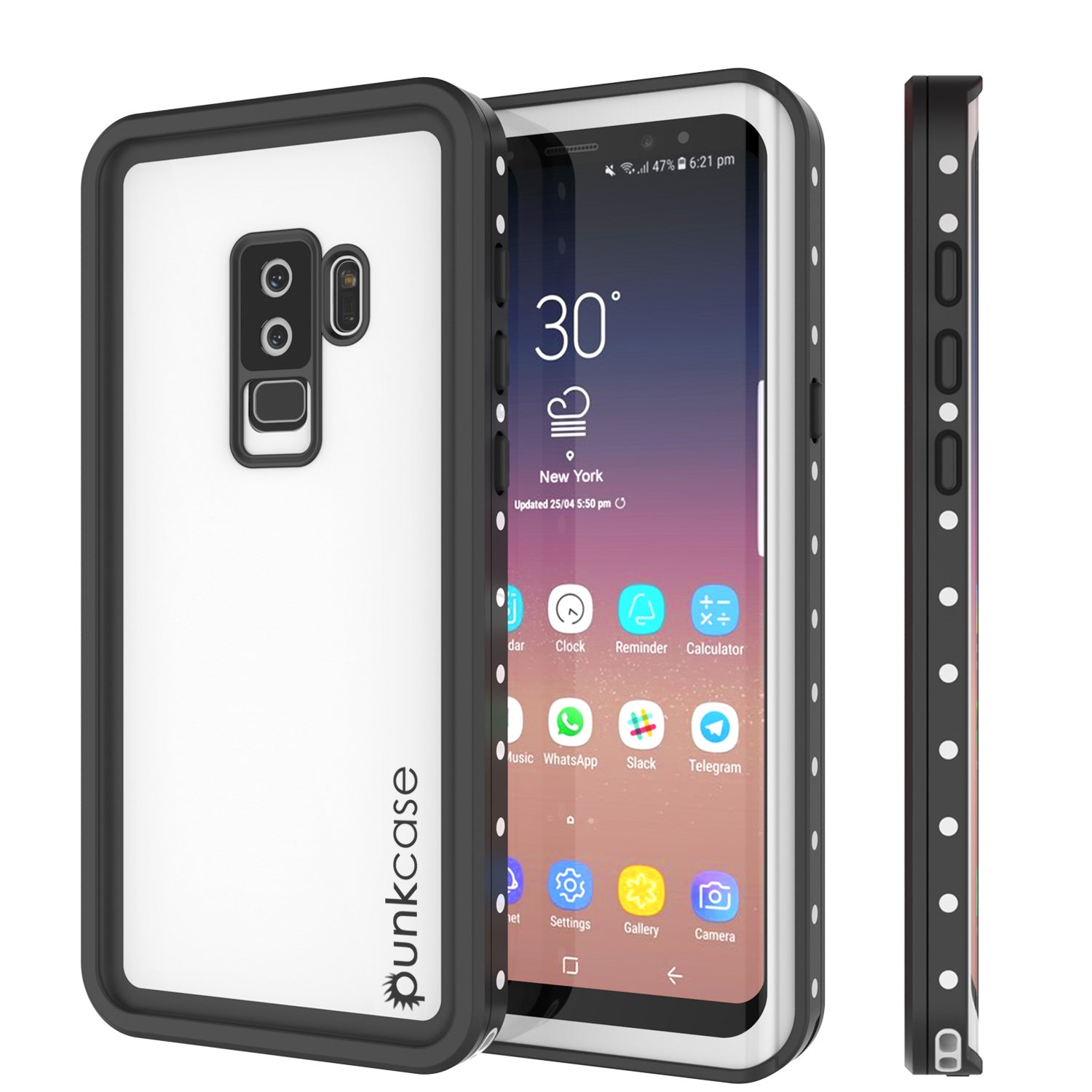 Galaxy S9 Plus Waterproof Case, Punkcase StudStar White Thin 6.6ft Underwater IP68 Shock/Snow Proof