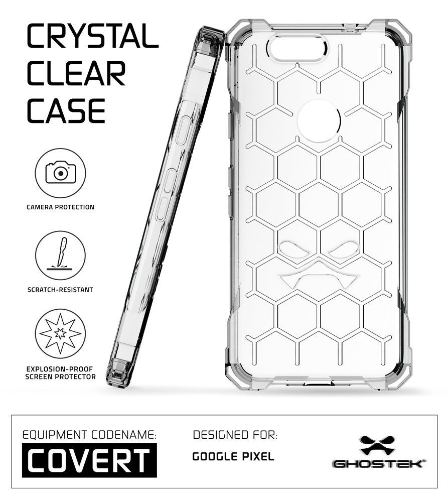 Google Pixel Case, Ghostek® Covert Clear, Premium Impact Protective Armor | Lifetime Warranty Exchange