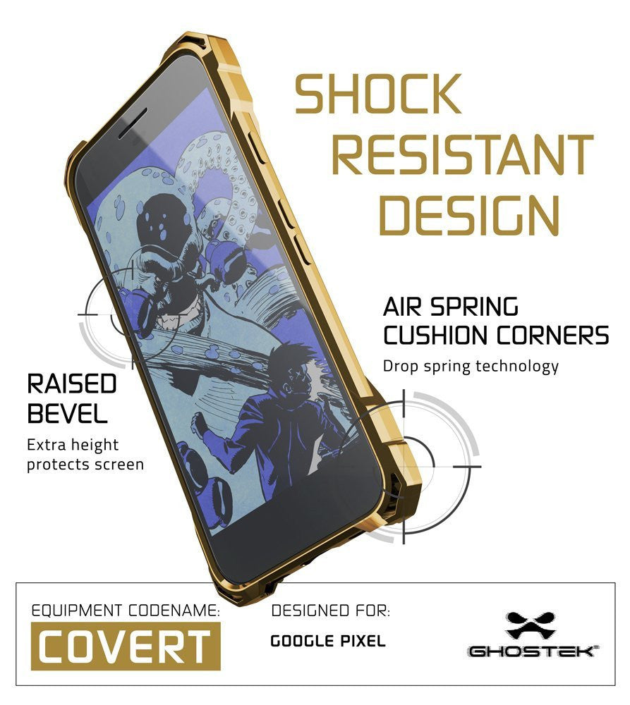 Google Pixel XL Case, Ghostek® Covert Gold, Premium Impact Protective Armor | Lifetime Warranty Exchange