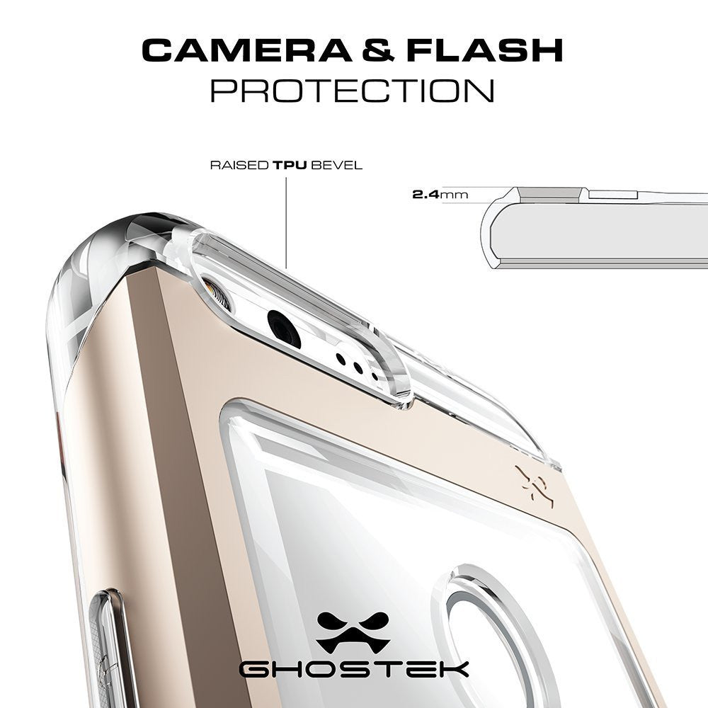 Google Pixel Case, Ghostek® Cloak 2.0 Gold w/ Explosion-Proof Screen Protector | Aluminum Frame