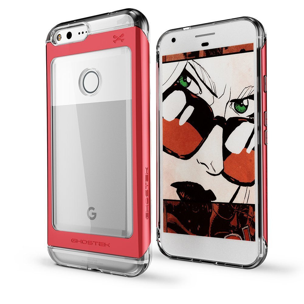 Google Pixel Case, Ghostek® 2.0 Red Series w/ Explosion-Proof Screen Protector | Aluminum Frame