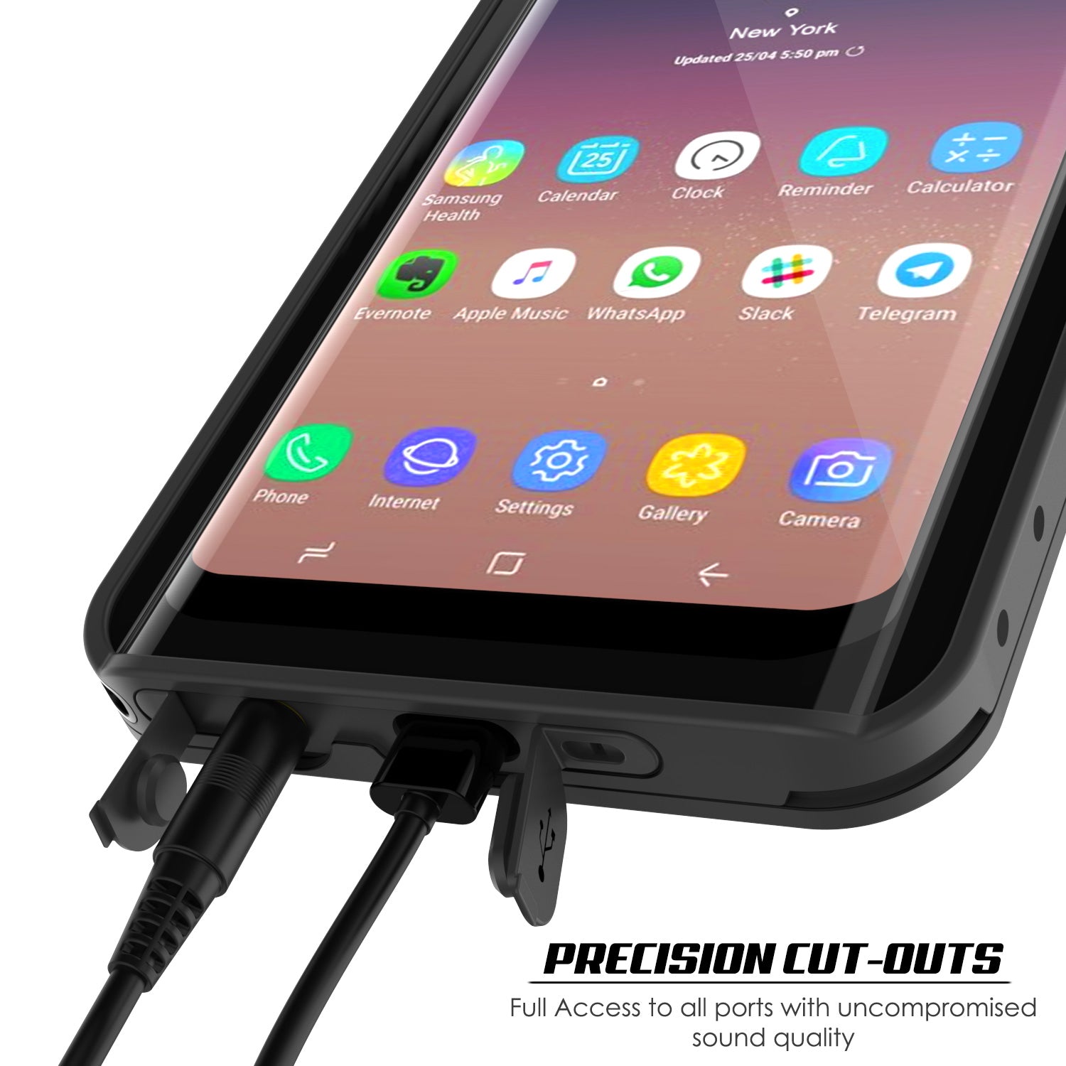 Galaxy S9 Plus Waterproof Case PunkCase StudStar Clear Thin 6.6ft Underwater IP68 Shock/Snow Proof