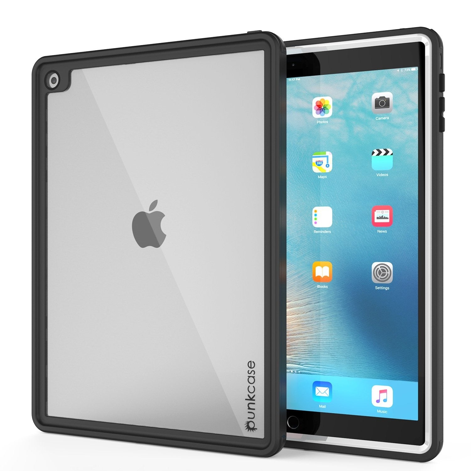 Punkcase iPad Pro 9.7 Case [CRYSTAL Series], Waterproof, Ultra-Thin Cover [Shockproof] [Dustproof] with Built-in Screen Protector [White]