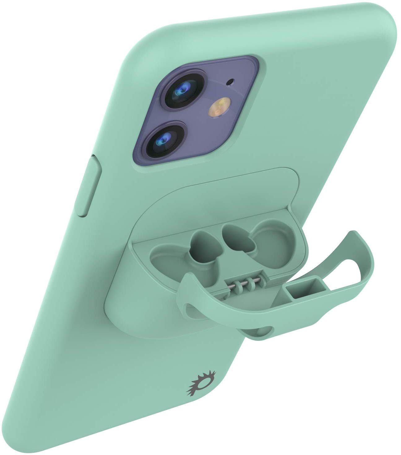 Punkcase iPhone 11 Airpods Case Holder (CenterPods Series) | Slim & Durable 2 in 1 Cover Designed for iPhone 11 (6.1") | Protects Your Phone & Stores Your AirPods Gen. 1 & 2 [Teal]
