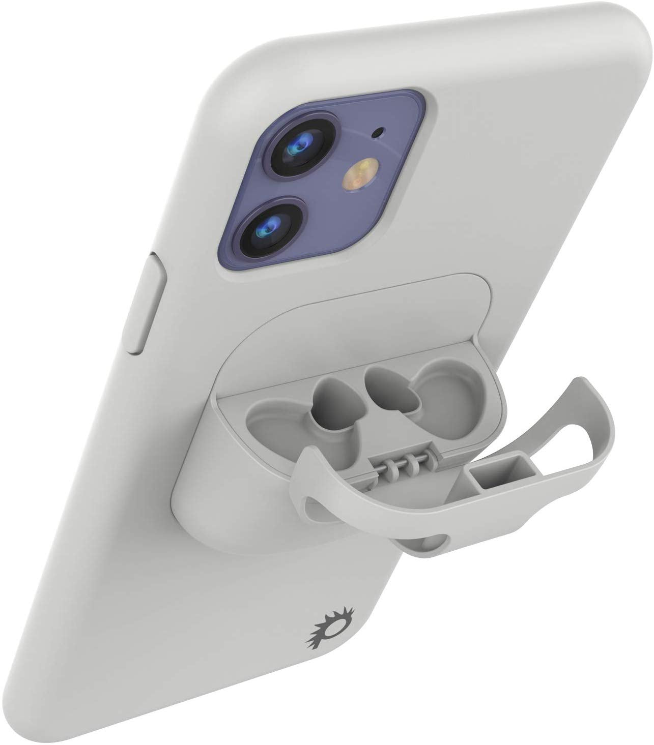 Punkcase iPhone 11 Airpods Case Holder (CenterPods Series) | Slim & Durable 2 in 1 Cover Designed for iPhone 11 (6.1") | Protects Your Phone & Stores Your AirPods Gen. 1 & 2 [White]