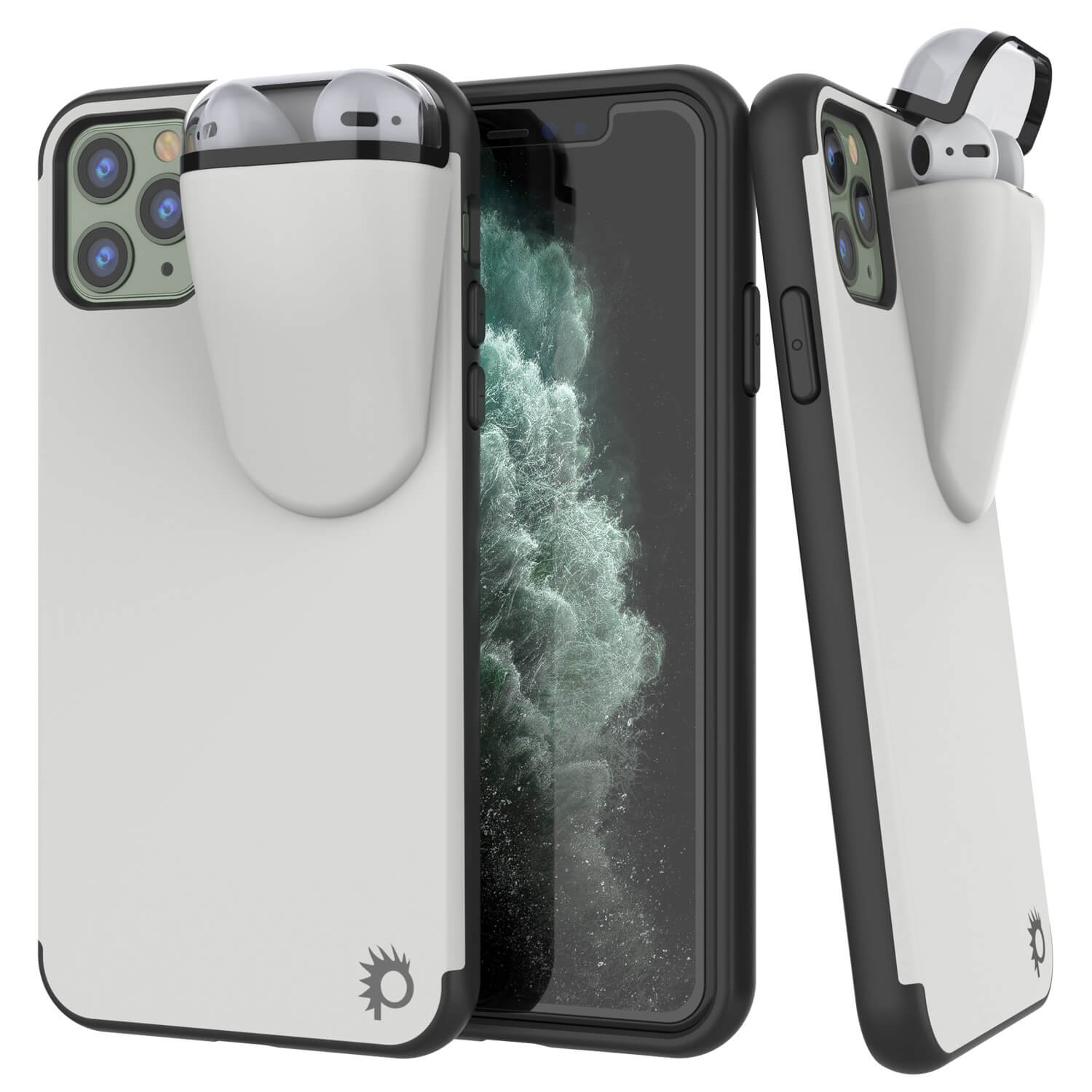 Punkcase iPhone 11 Pro Max Airpods Case Holder (TopPods Series) | Slim &  Durable 2 in 1 Cover Designed for iPhone 11 Pro Max (6.1