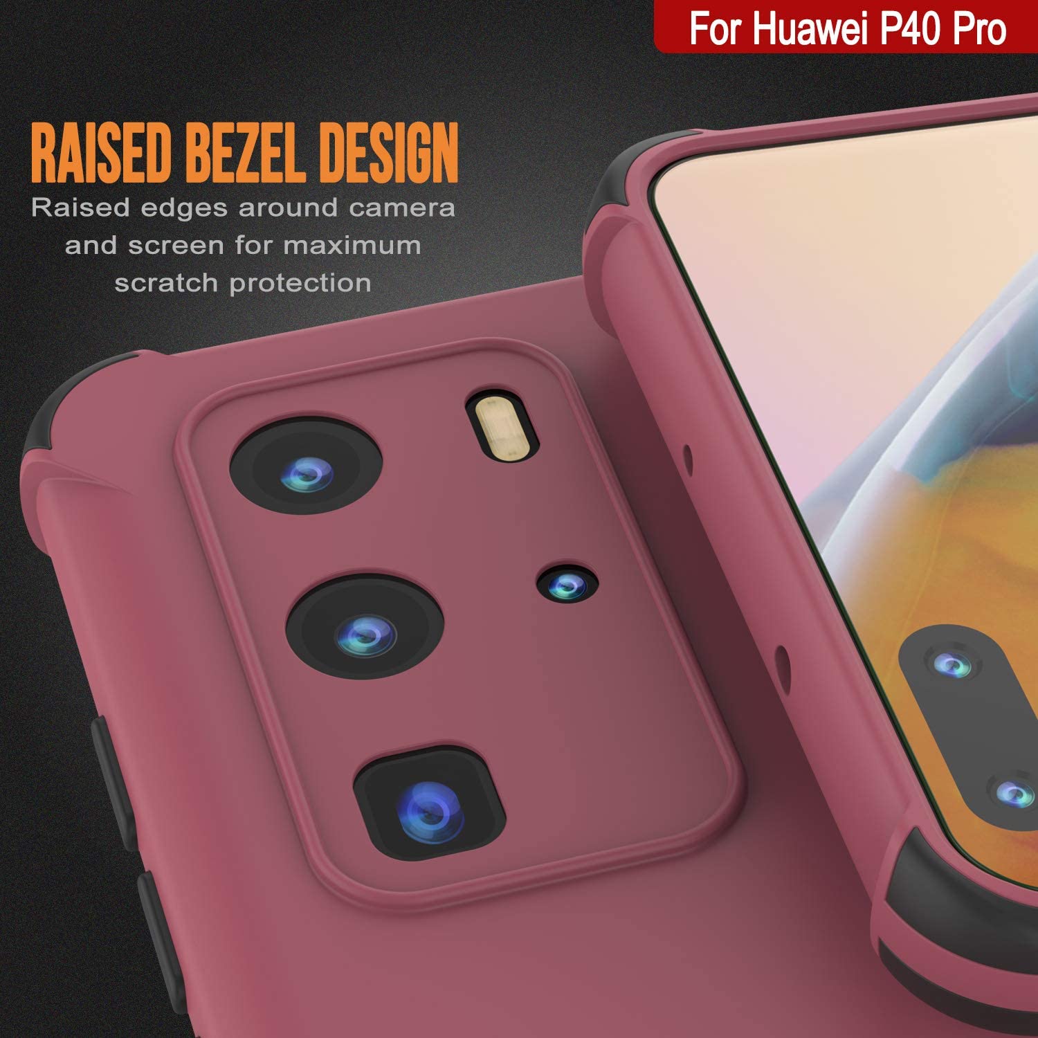 Punkcase Protective & Lightweight TPU Case [Sunshine Series] for Huawei P40 Pro [Rose]