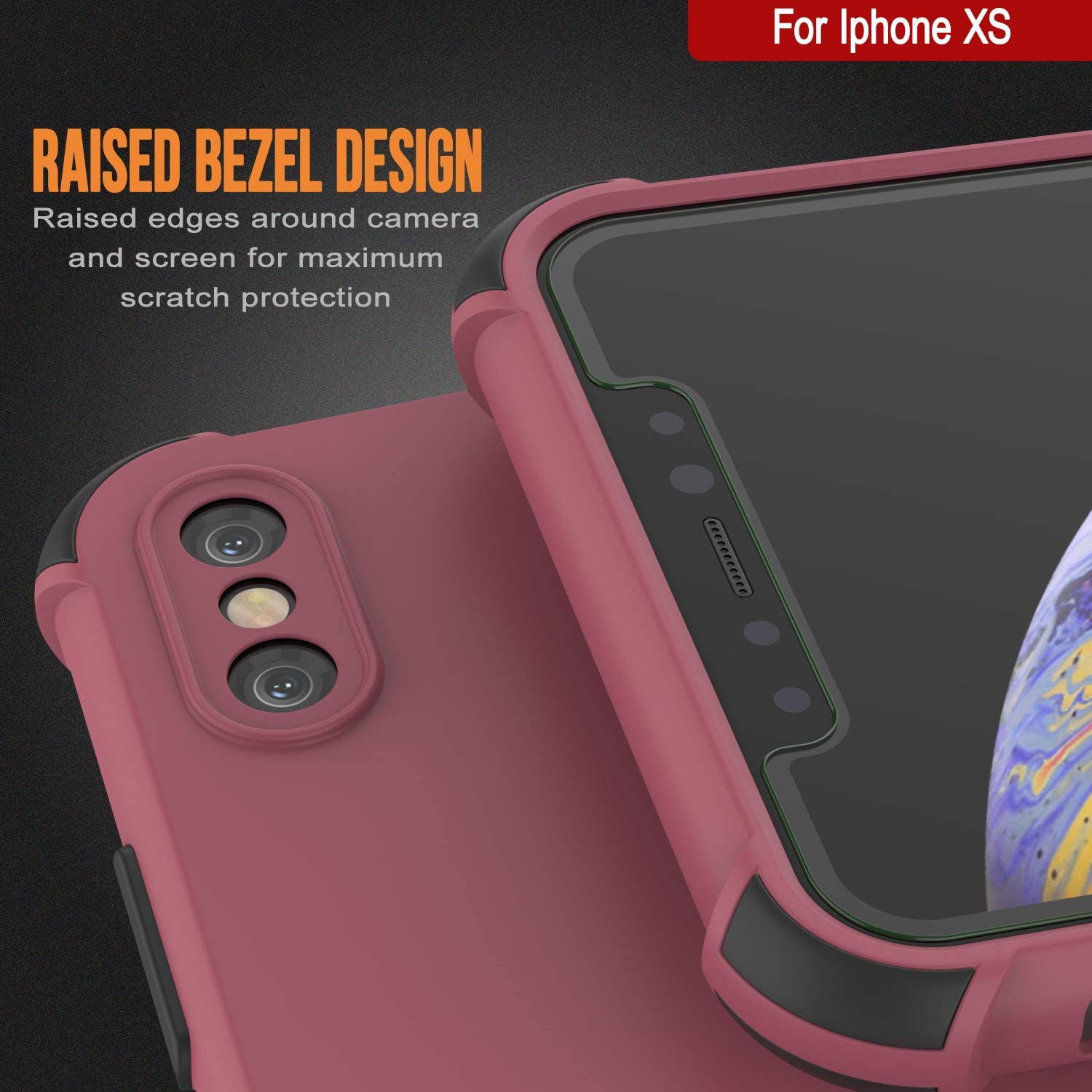 Punkcase Protective & Lightweight TPU Case [Sunshine Series] for iPhone XS [Rose]