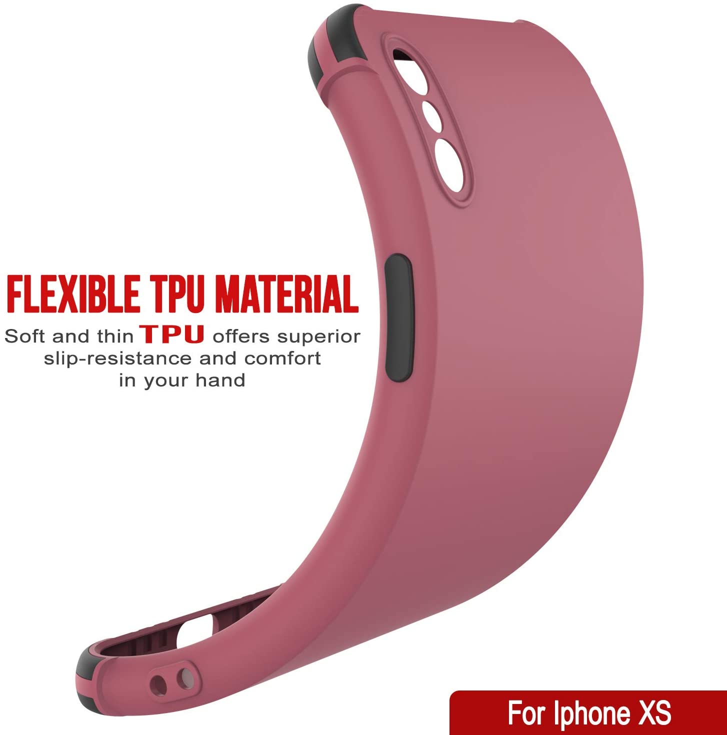 Punkcase Protective & Lightweight TPU Case [Sunshine Series] for iPhone XS [Rose]