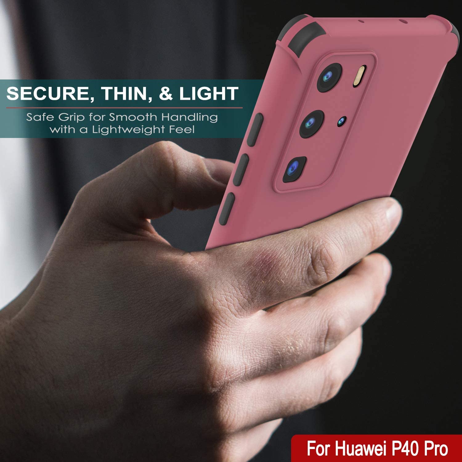 Punkcase Protective & Lightweight TPU Case [Sunshine Series] for Huawei P40 Pro [Rose]