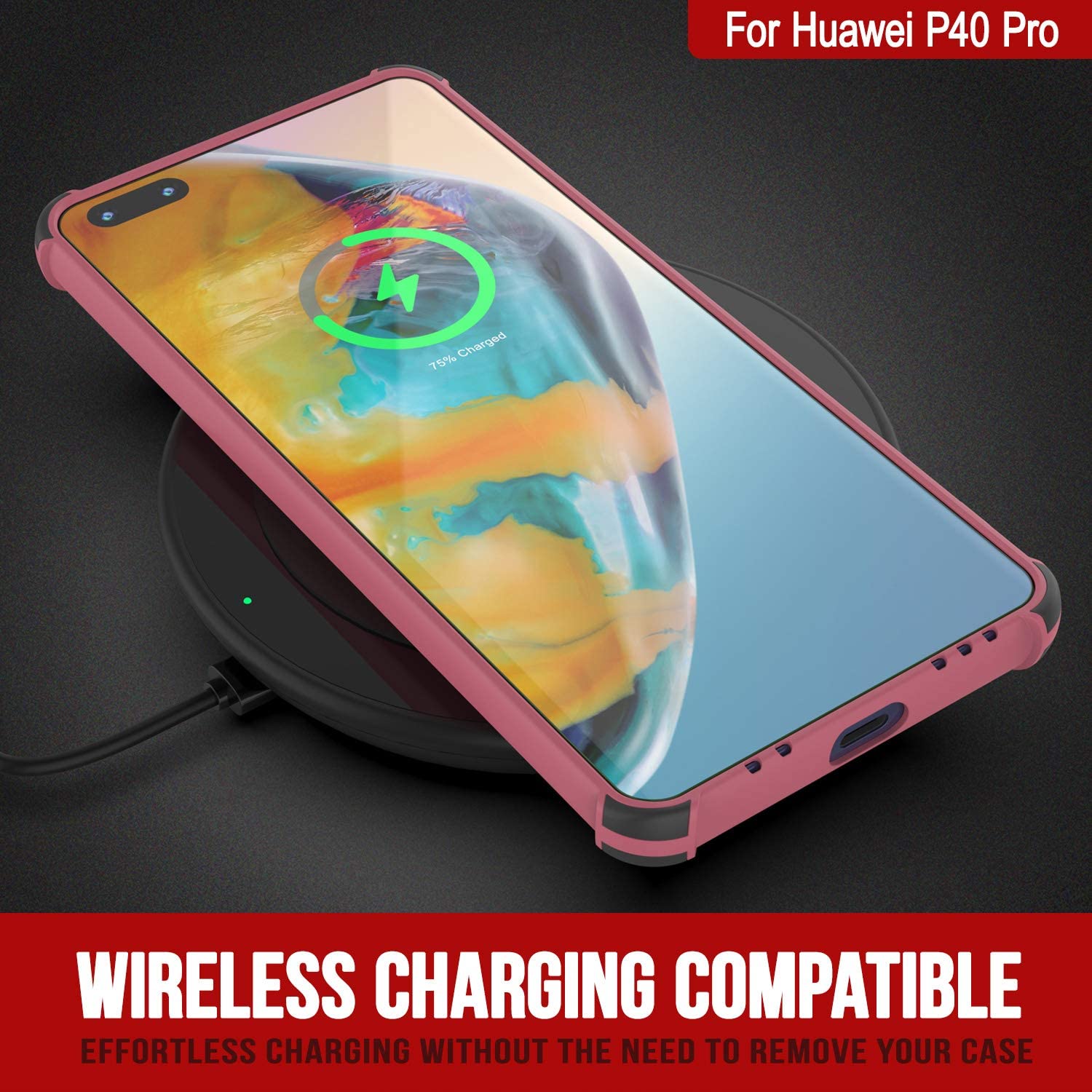 Punkcase Protective & Lightweight TPU Case [Sunshine Series] for Huawei P40 Pro [Rose]