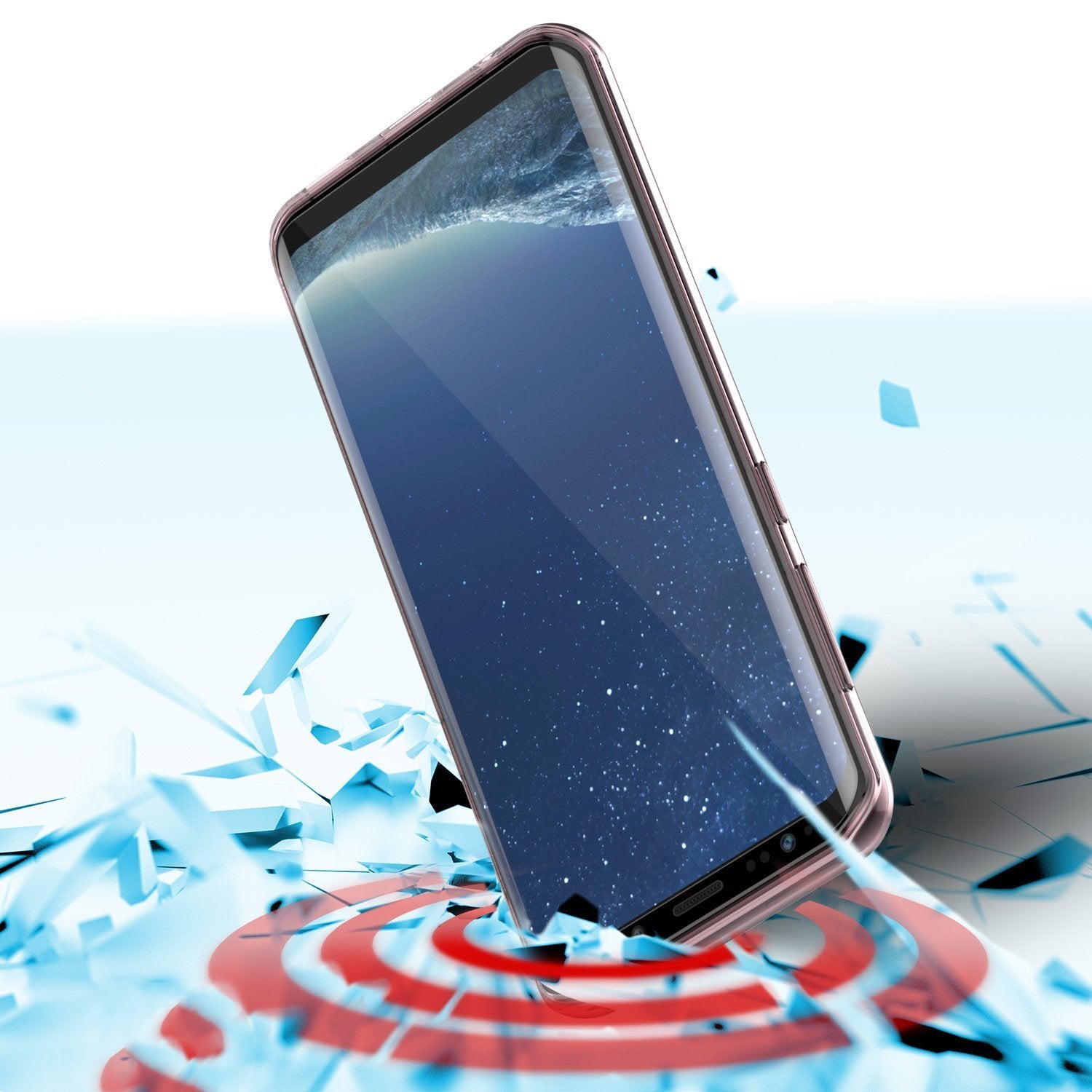 S8 Case Punkcase® LUCID 2.0 Crystal Pink Series w/ PUNK SHIELD Screen Protector | Ultra Fit