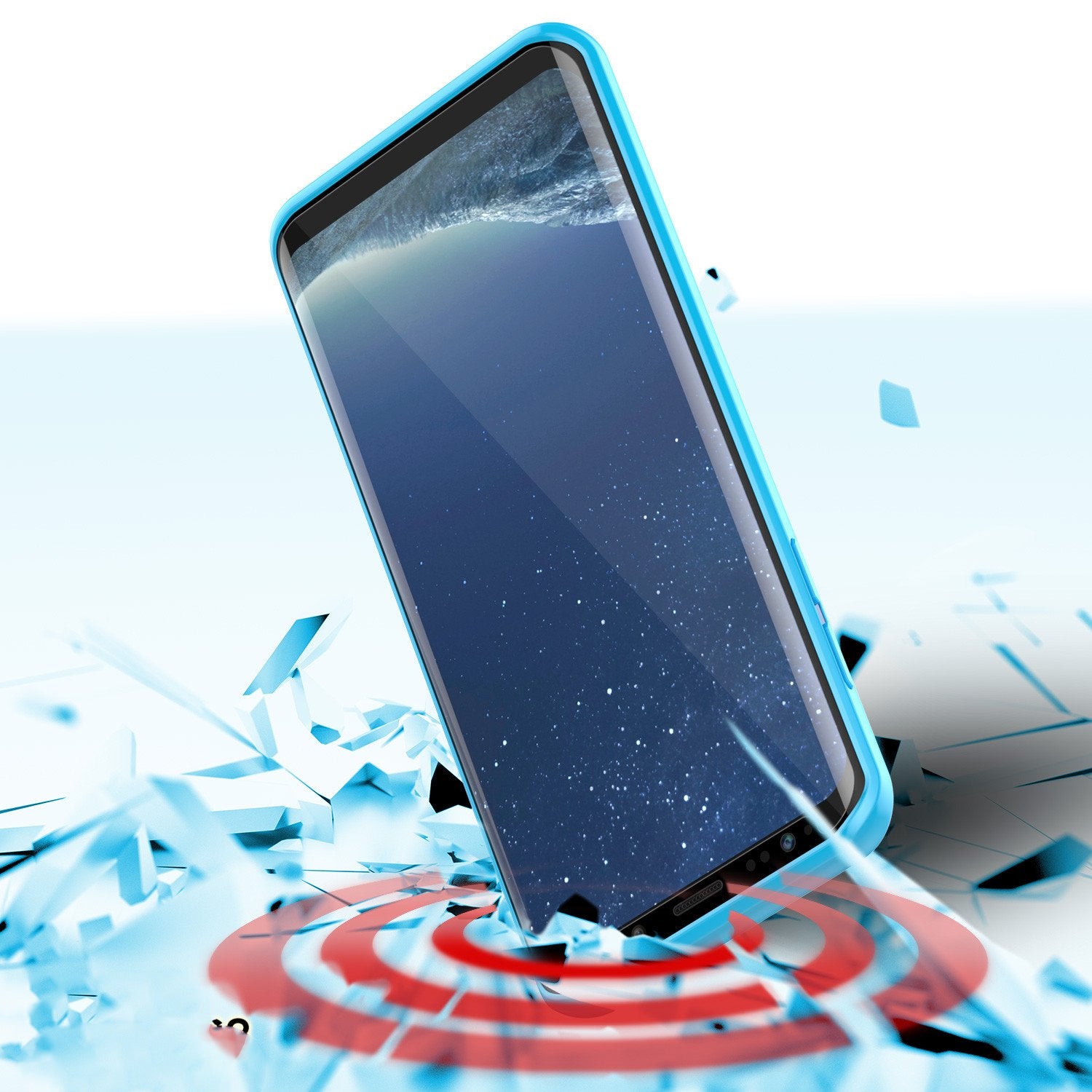 S8 Plus Case Punkcase® LUCID 2.0 Light Blue Series w/ PUNK SHIELD Screen Protector | Ultra Fit