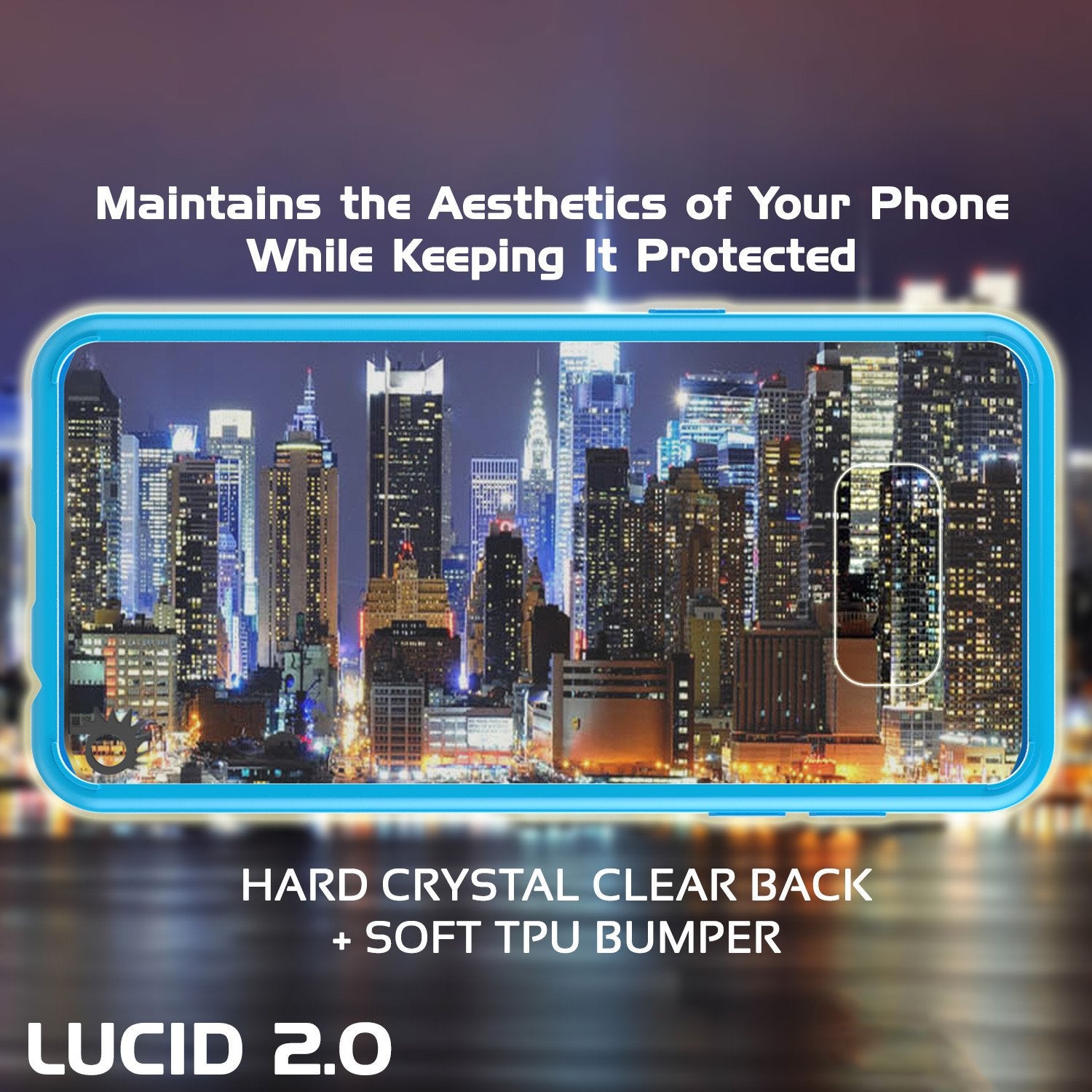 S8 Plus Case Punkcase® LUCID 2.0 Light Blue Series w/ PUNK SHIELD Screen Protector | Ultra Fit