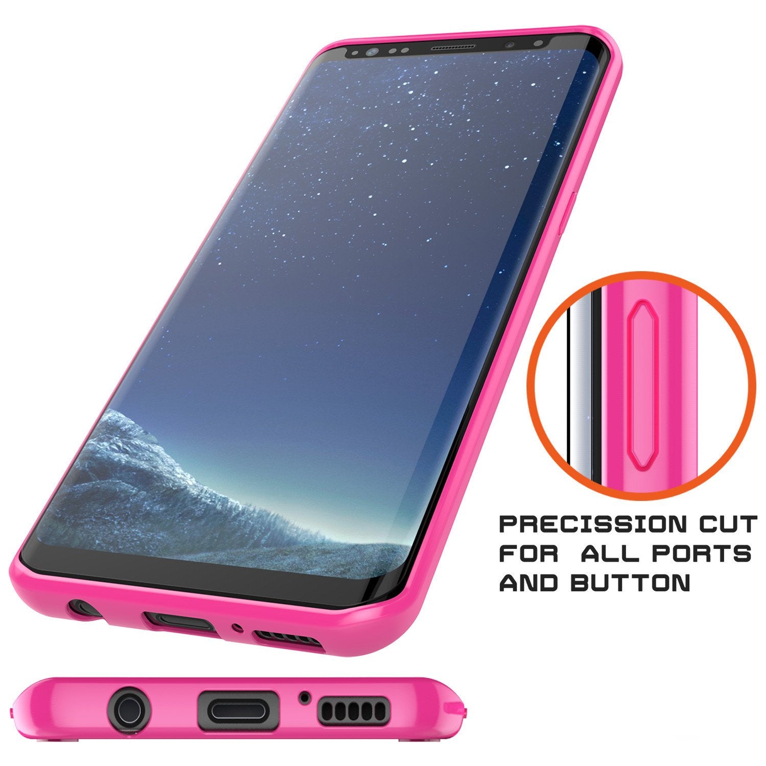 S8 Case Punkcase® LUCID 2.0 Pink Series w/ PUNK SHIELD Screen Protector | Ultra Fit