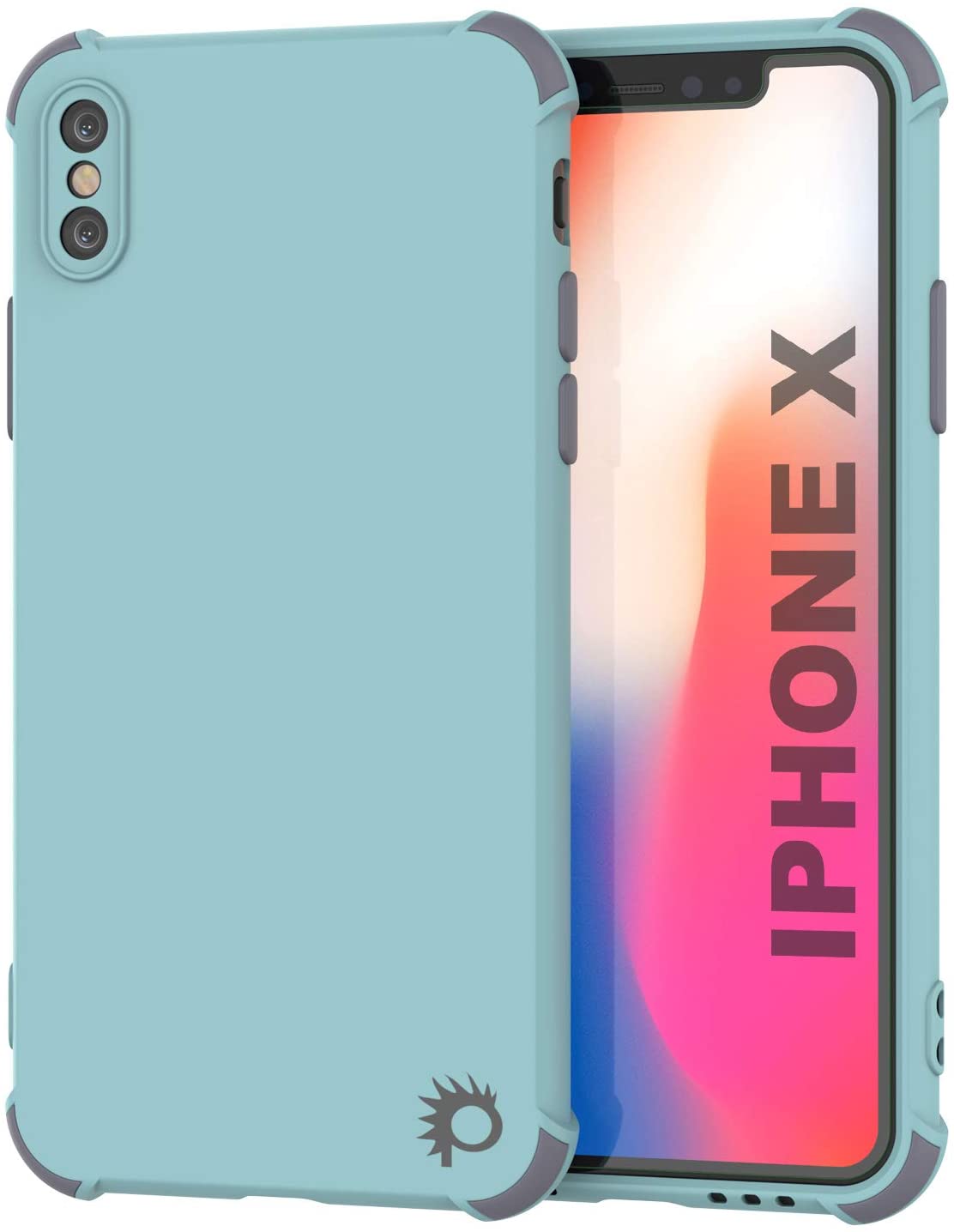 Punkcase Protective & Lightweight TPU Case [Sunshine Series] for iPhone X [Teal]