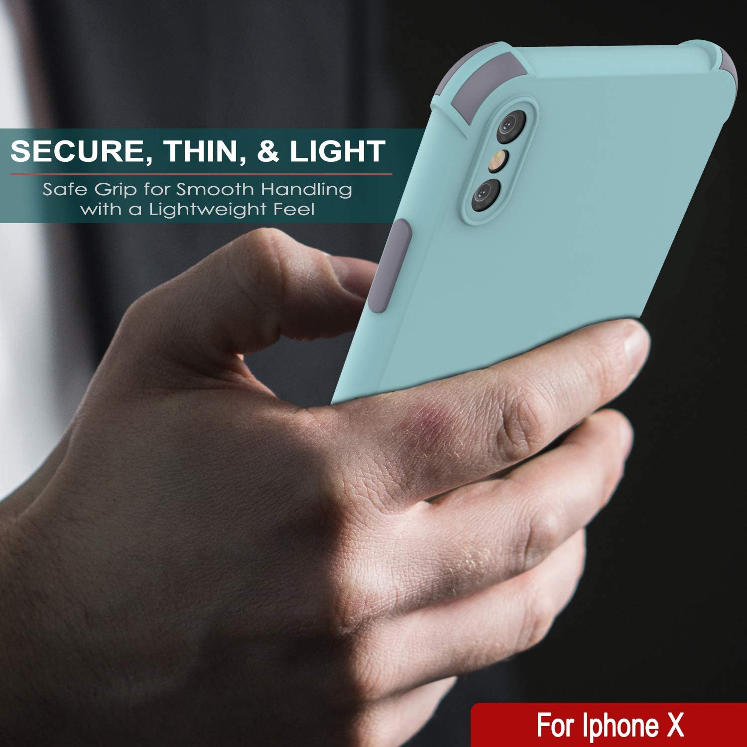 Punkcase Protective & Lightweight TPU Case [Sunshine Series] for iPhone X [Teal]