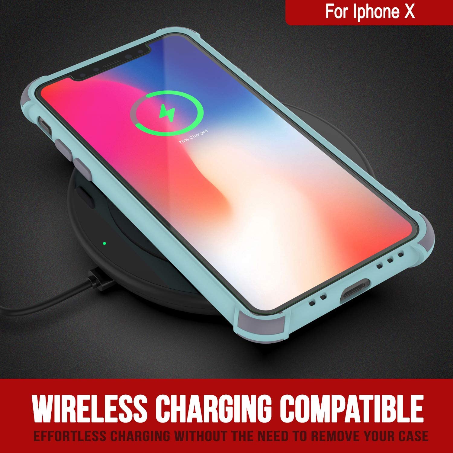 Punkcase Protective & Lightweight TPU Case [Sunshine Series] for iPhone X [Teal]
