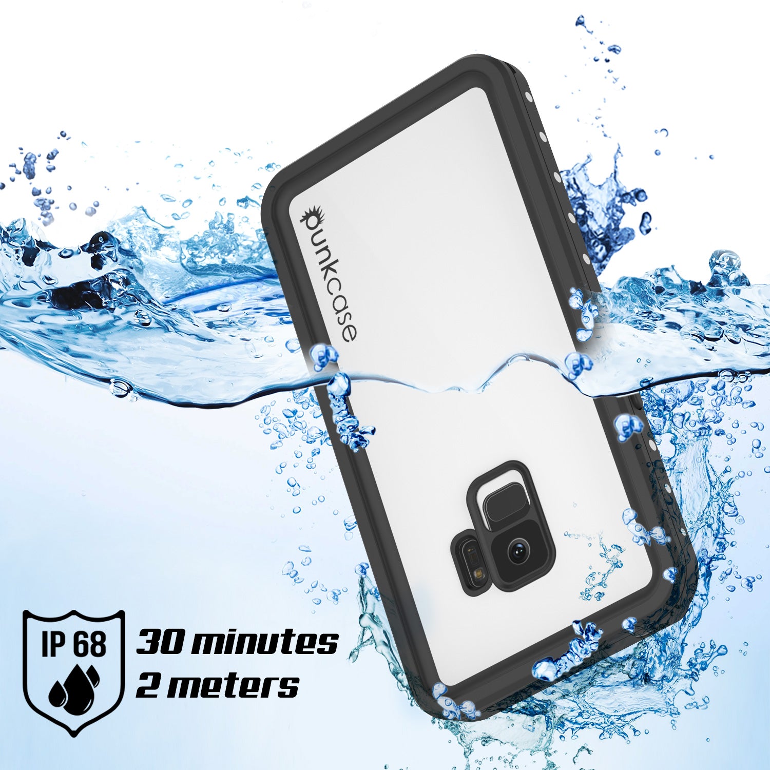 Galaxy S9 Waterproof Case, Punkcase StudStar White Thin 6.6ft Underwater IP68 Shock/Snow Proof