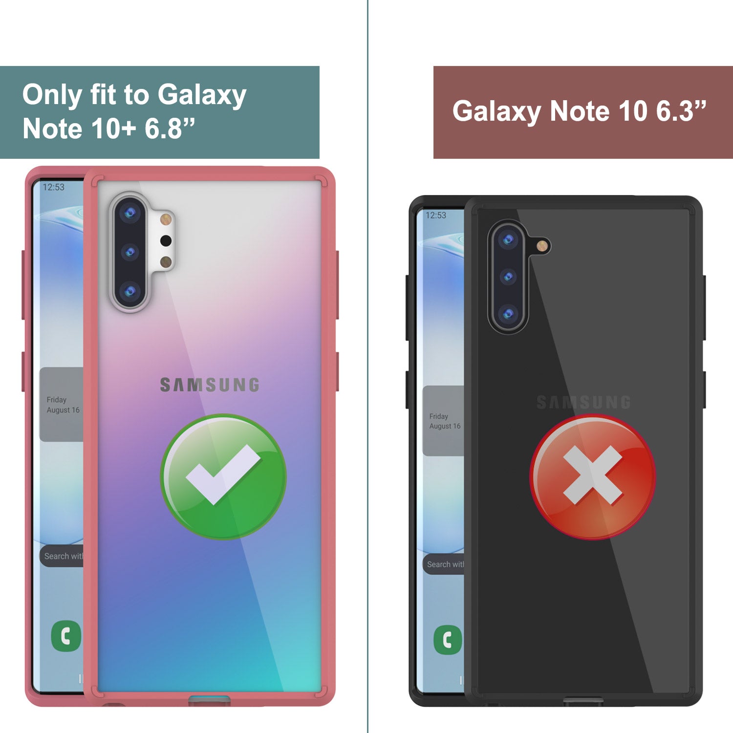 Galaxy Note 10+ Plus Punkcase Lucid-2.0 Series Slim Fit Armor Pink Case Cover