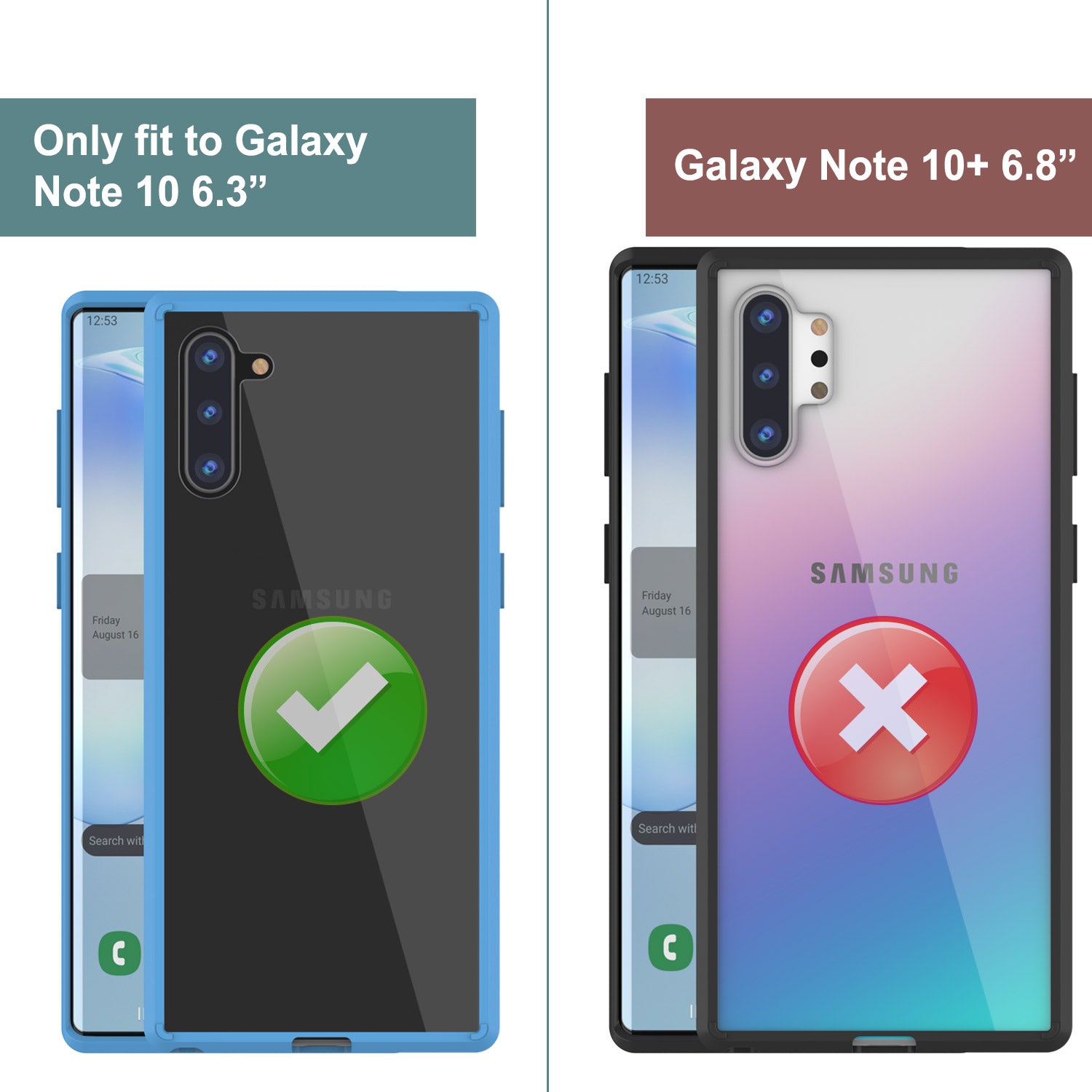 Galaxy Note 10 Punkcase Lucid-2.0 Series Slim Fit Armor Light Blue Case Cover