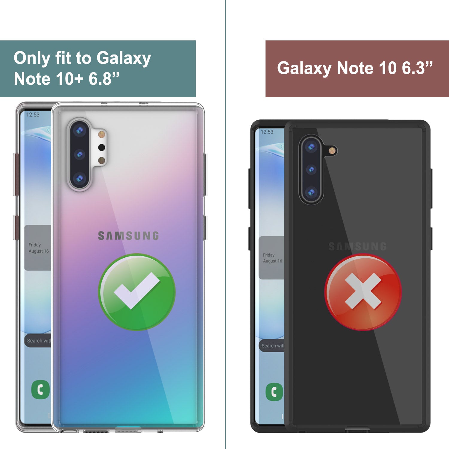 Galaxy Note 10+ Plus Punkcase Lucid-2.0 Series Slim Fit Armor Clear Case Cover