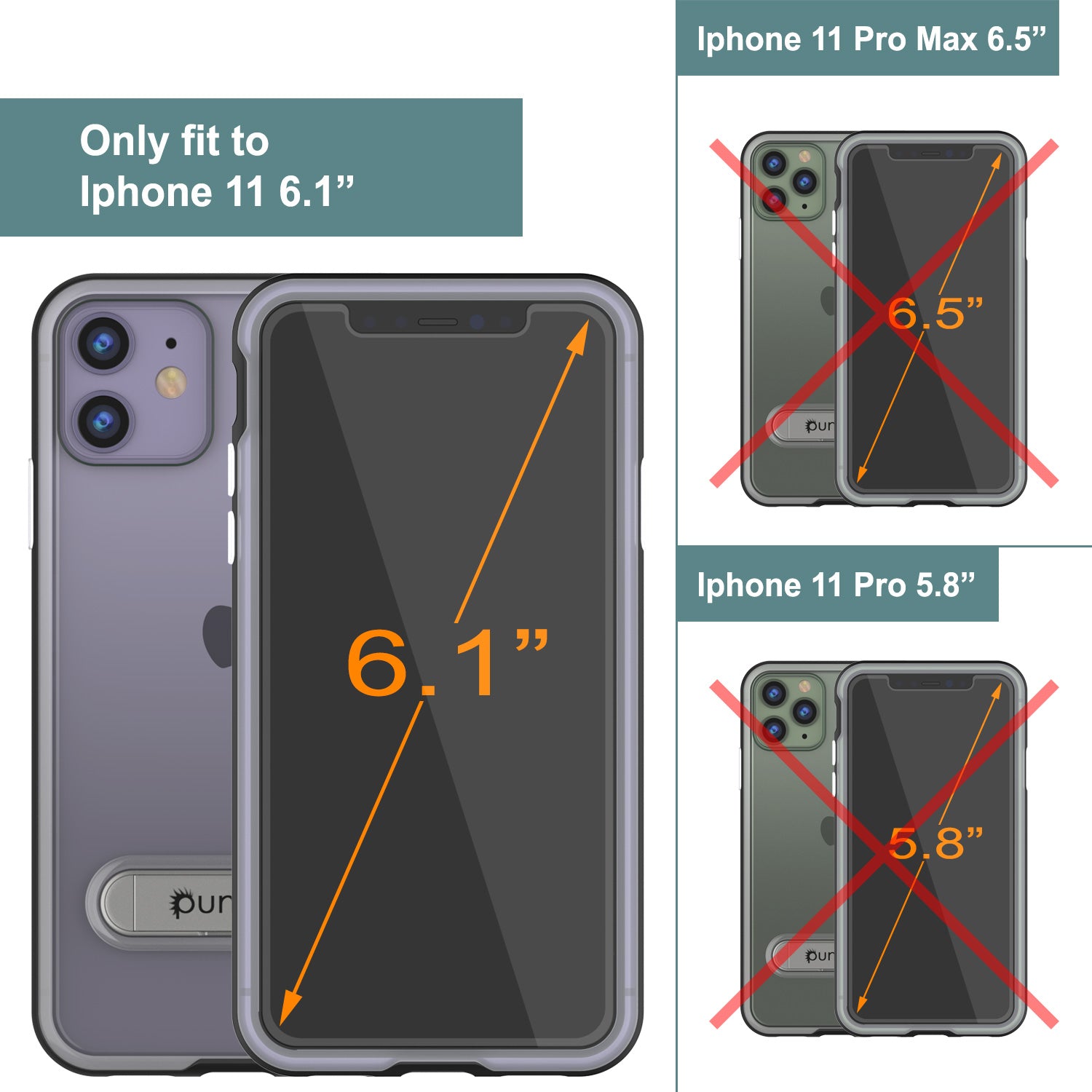 iPhone 11 Case, PUNKcase [LUCID 3.0 Series] [Slim Fit] Armor Cover w/ Integrated Screen Protector [Black]