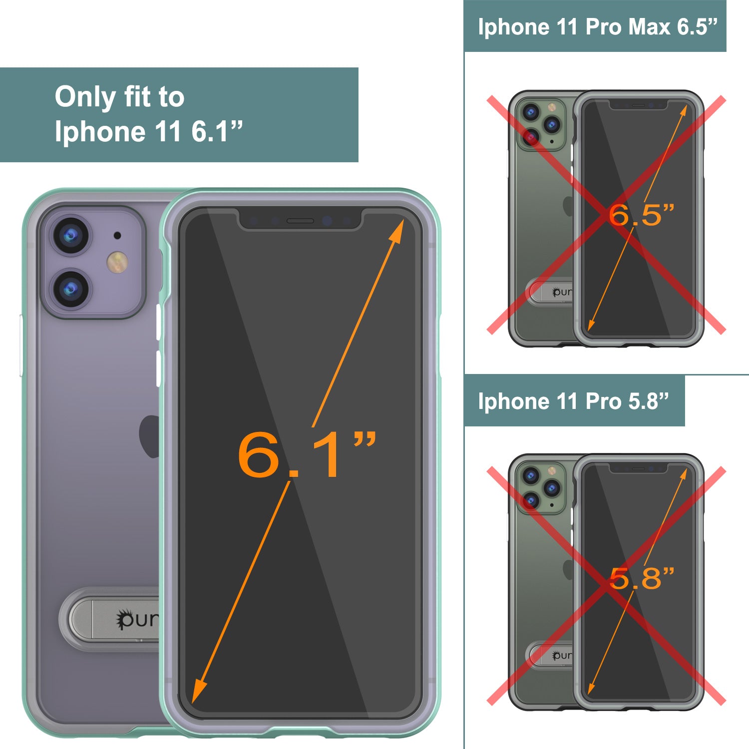 iPhone 11 Case, PUNKcase [LUCID 3.0 Series] [Slim Fit] Armor Cover w/ Integrated Screen Protector [Teal]