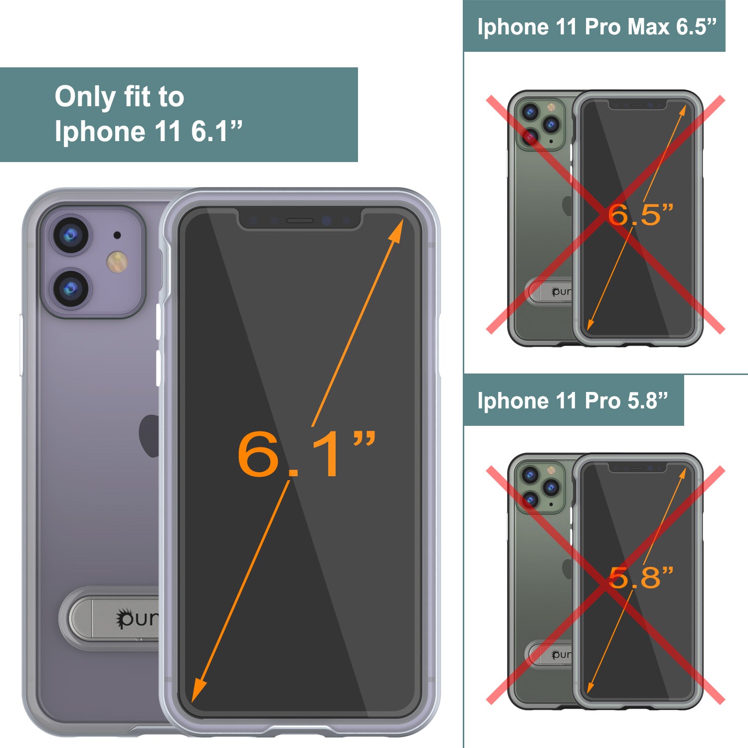 iPhone 11 Case, PUNKcase [LUCID 3.0 Series] [Slim Fit] Armor Cover w/ Integrated Screen Protector [Silver]
