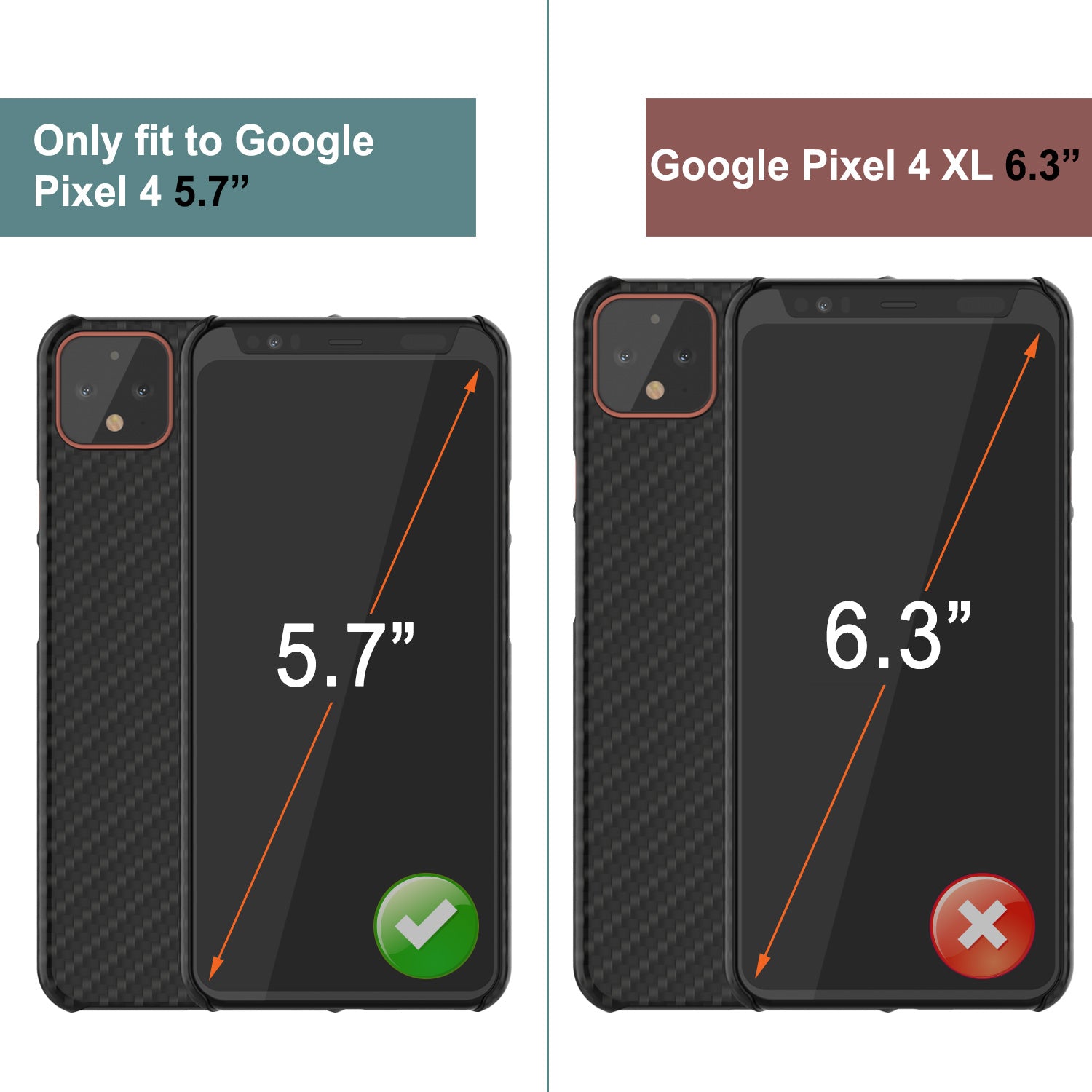 Google Pixel 4 CarbonShield Heavy Duty & Ultra Thin Leather Cover