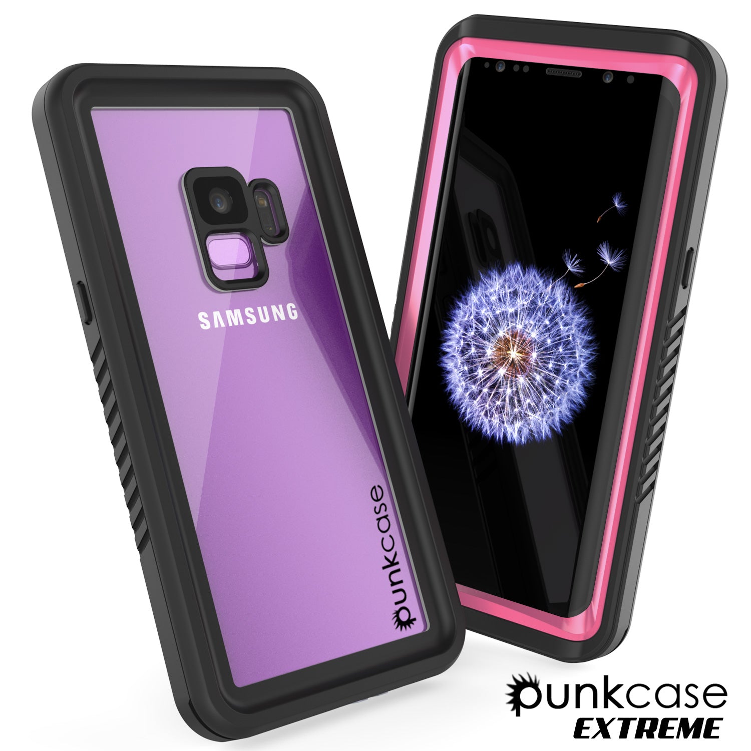 Galaxy S9 Waterproof Case, Punkcase [Extreme Series] Armor Cover [Pink]