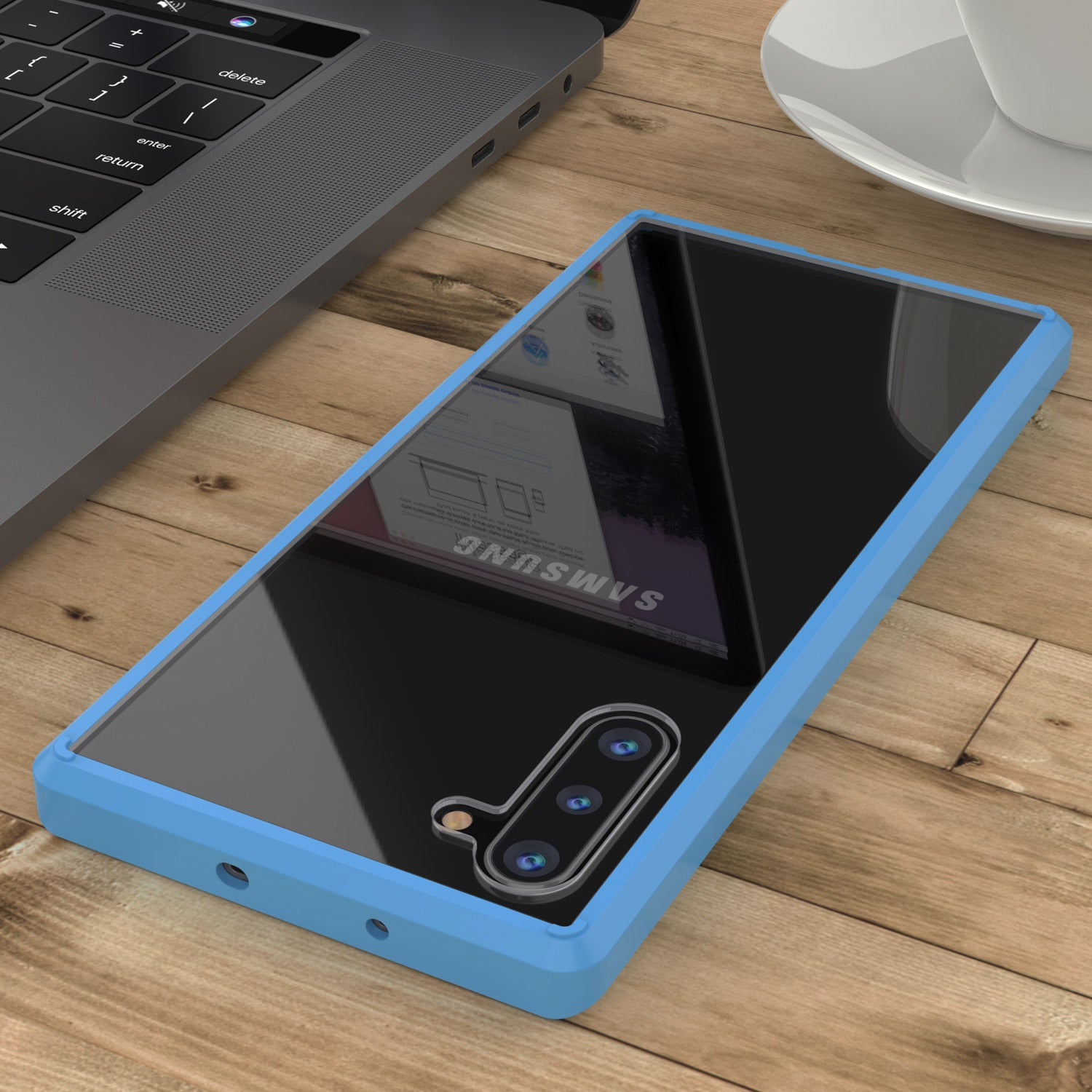 Galaxy Note 10 Punkcase Lucid-2.0 Series Slim Fit Armor Light Blue Case Cover