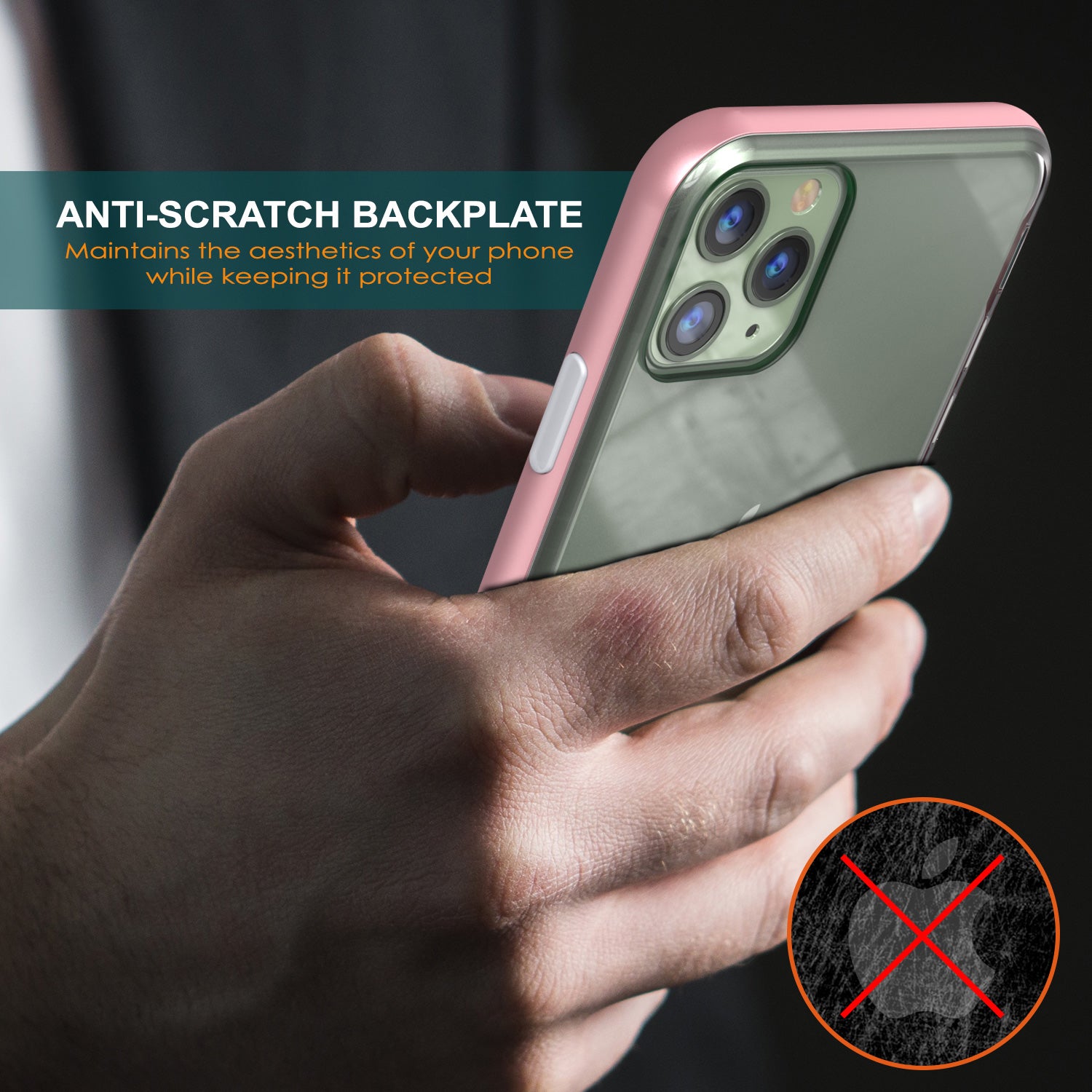 iPhone 11 Pro Max Case, PUNKcase [LUCID 3.0 Series] [Slim Fit] Armor Cover w/ Integrated Screen Protector [Rose Gold]