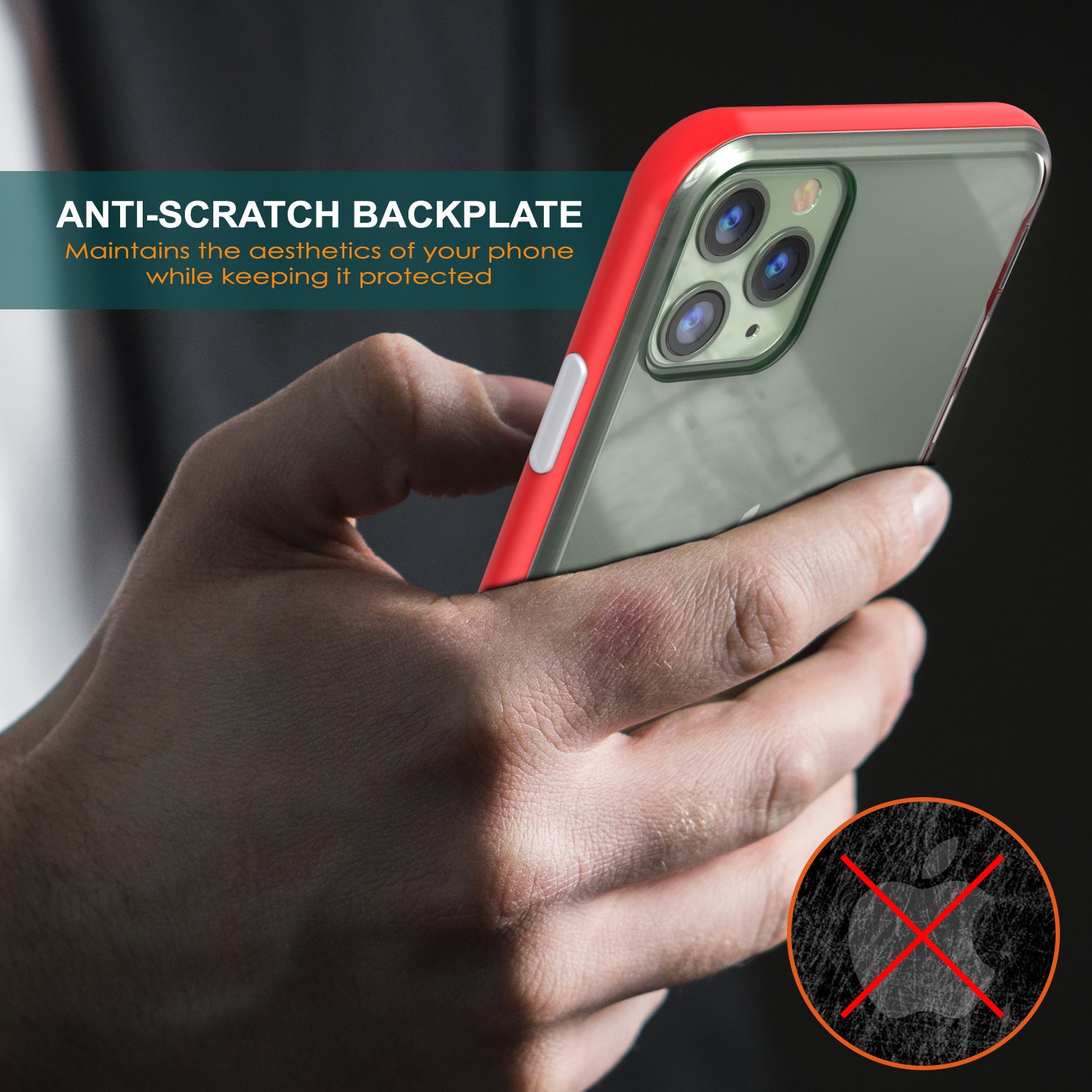 iPhone 11 Pro Max Case, PUNKcase [LUCID 3.0 Series] [Slim Fit] Armor Cover w/ Integrated Screen Protector [Red]