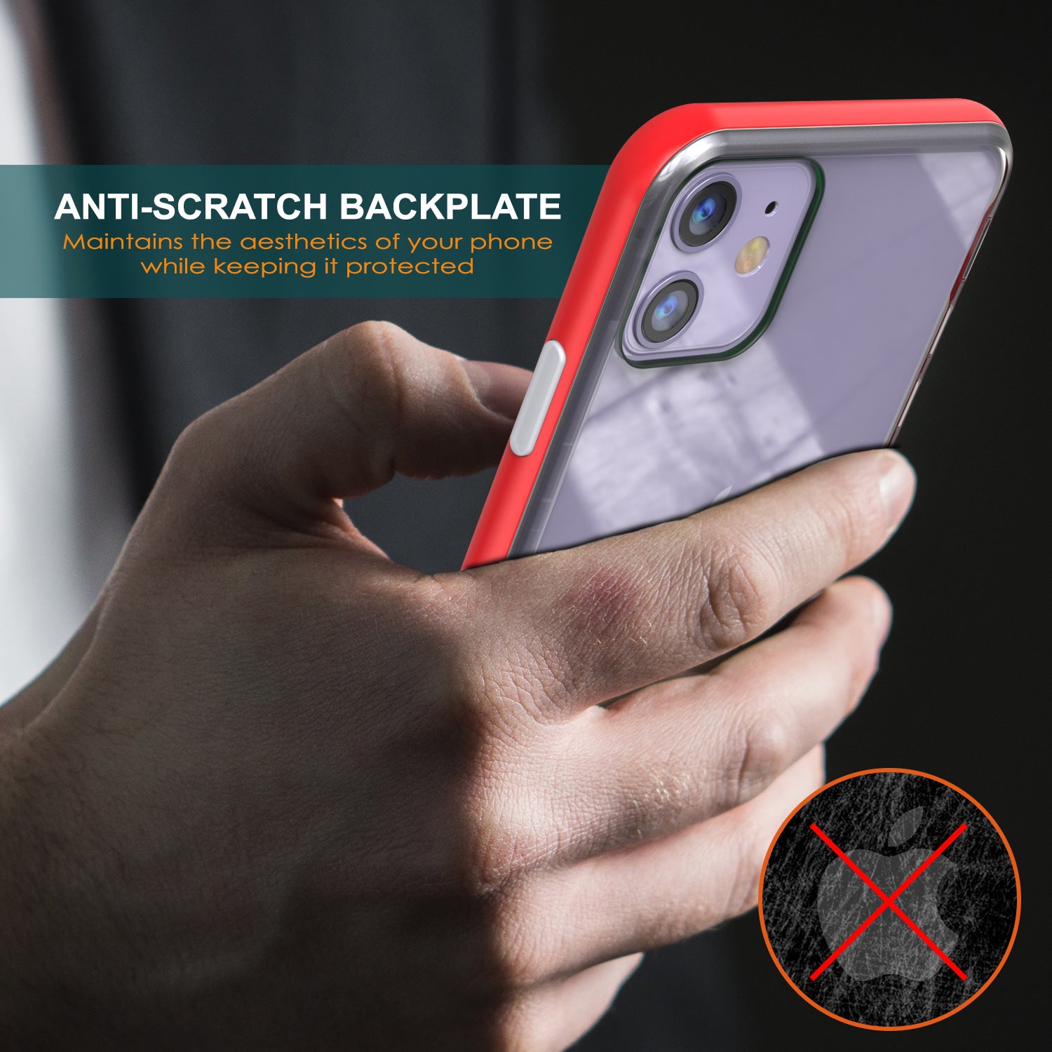 iPhone 11 Case, PUNKcase [LUCID 3.0 Series] [Slim Fit] Armor Cover w/ Integrated Screen Protector [Red]