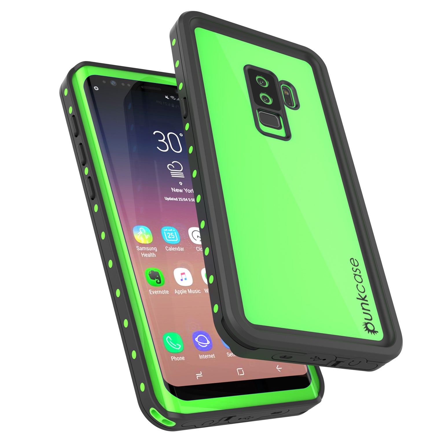 Galaxy S9 Plus Waterproof Case PunkCase StudStar Light Green Thin 6.6ft Underwater IP68 ShockProof, Light Green Galaxy S9 Plus Waterproof Case PunkCase StudStar Light Green Thin 6.6ft Underwater IP68 ShockProof, Light Green
