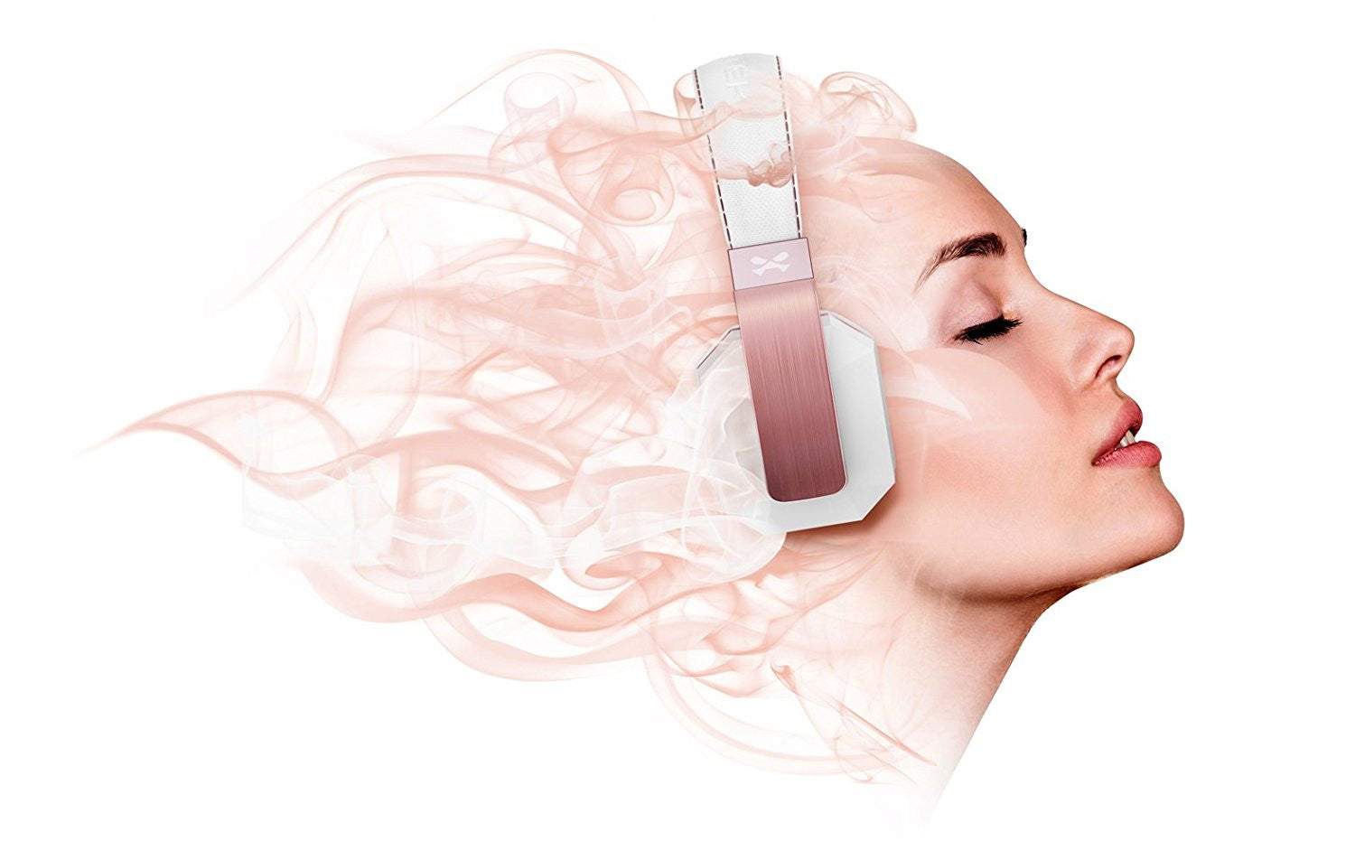 Wireless Bluetooth Headphones, Ghostek soDrop 2  [White & Rose] Series aptX Over-Ear Headset with Noise Reduction, Bluetooth 4.0, HD Sound